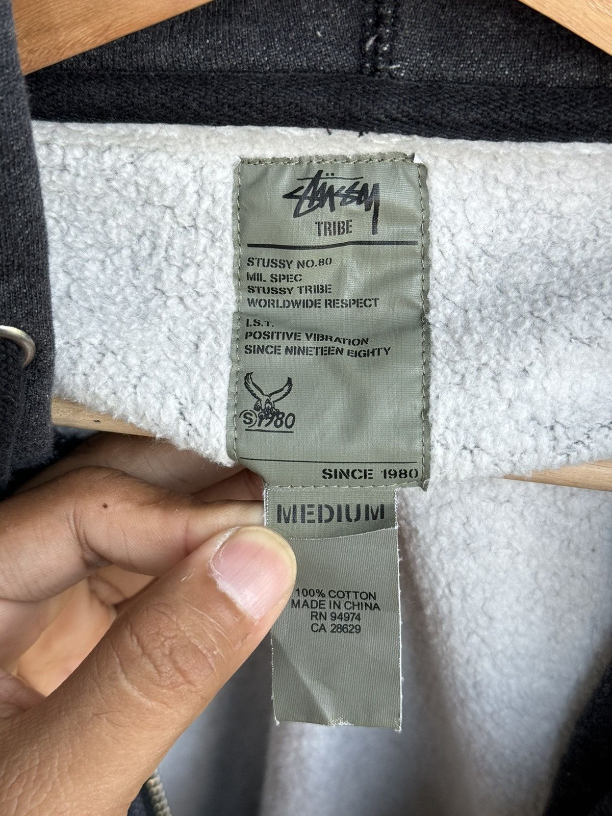 Stussy OG Vintage Stussy Tribe Patch Work Hoodies / Travis Scott Size US M / EU 48-50 / 2 - 7 Thumbnail