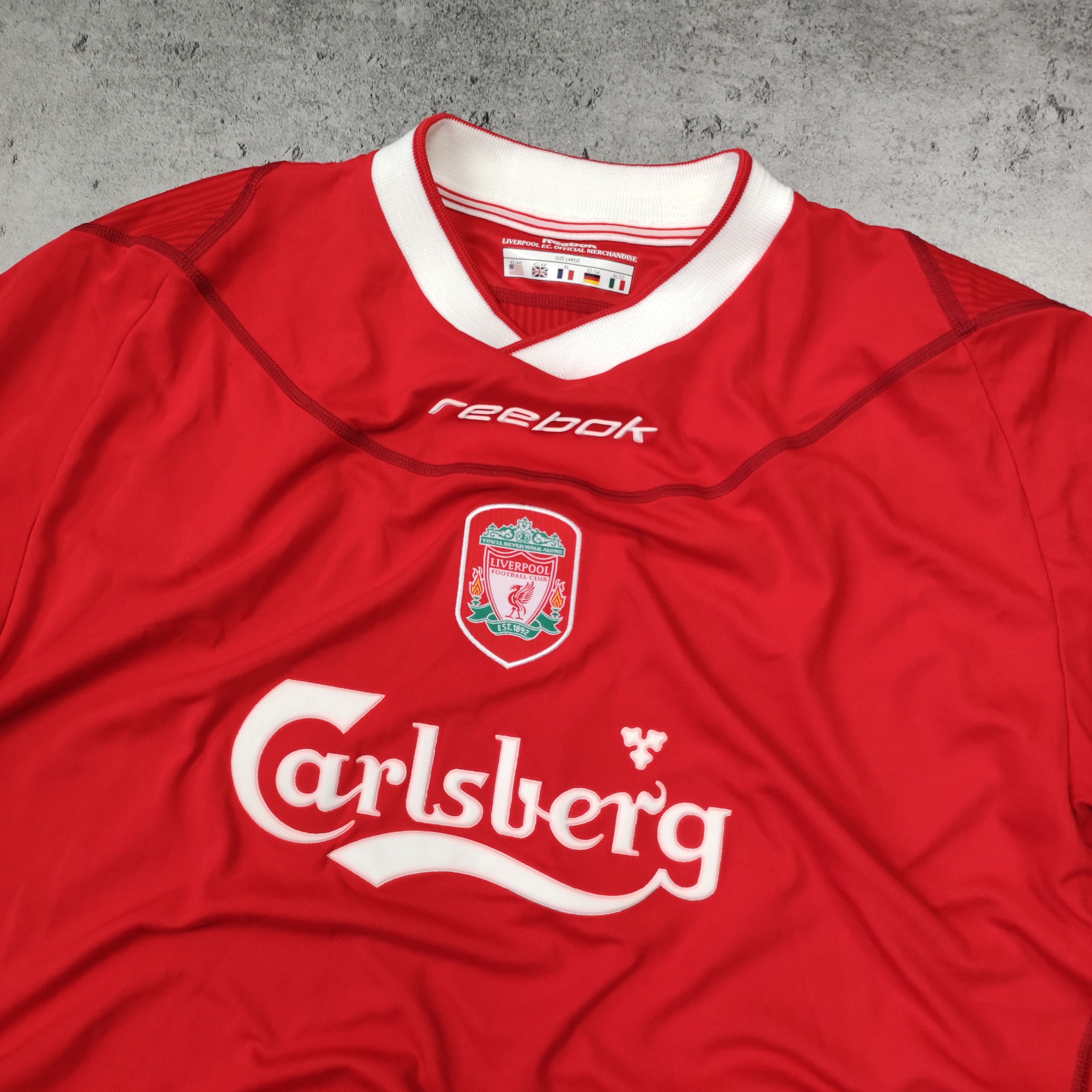 Vintage Vintage OG Rare 2002 Reebok Liverpool FC Home Jersey Size US XL / EU 56 / 4 - 4 Thumbnail