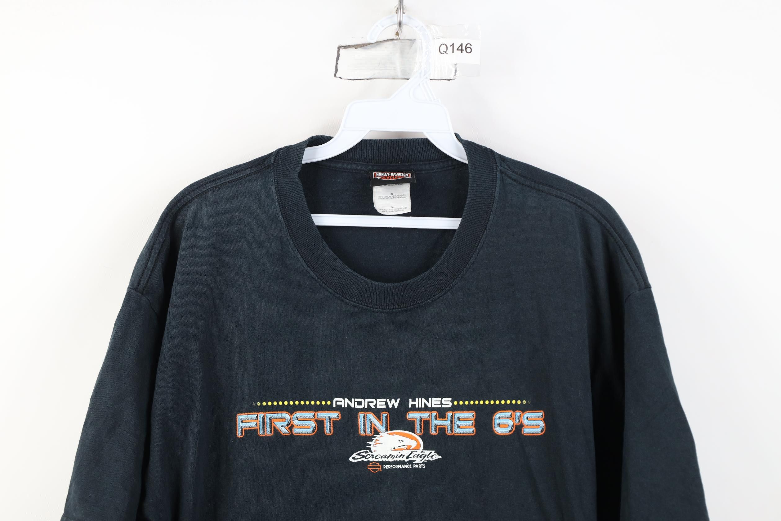 Harley Davidson Vintage Y2K 2005 Harley Davidson Motorcycle Racing T-Shirt Size US L / EU 52-54 / 3 - 2 Thumbnail