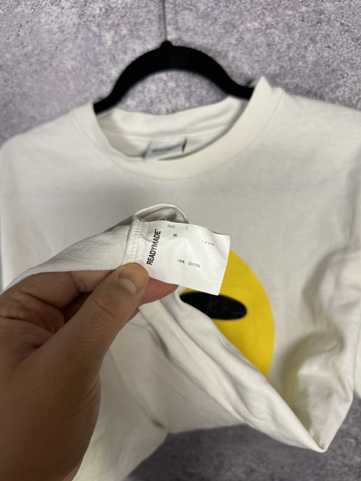 READYMADE READYMADE SMILEY FACE WHITE TEE Size US S / EU 44-46 / 1 - 13 Thumbnail