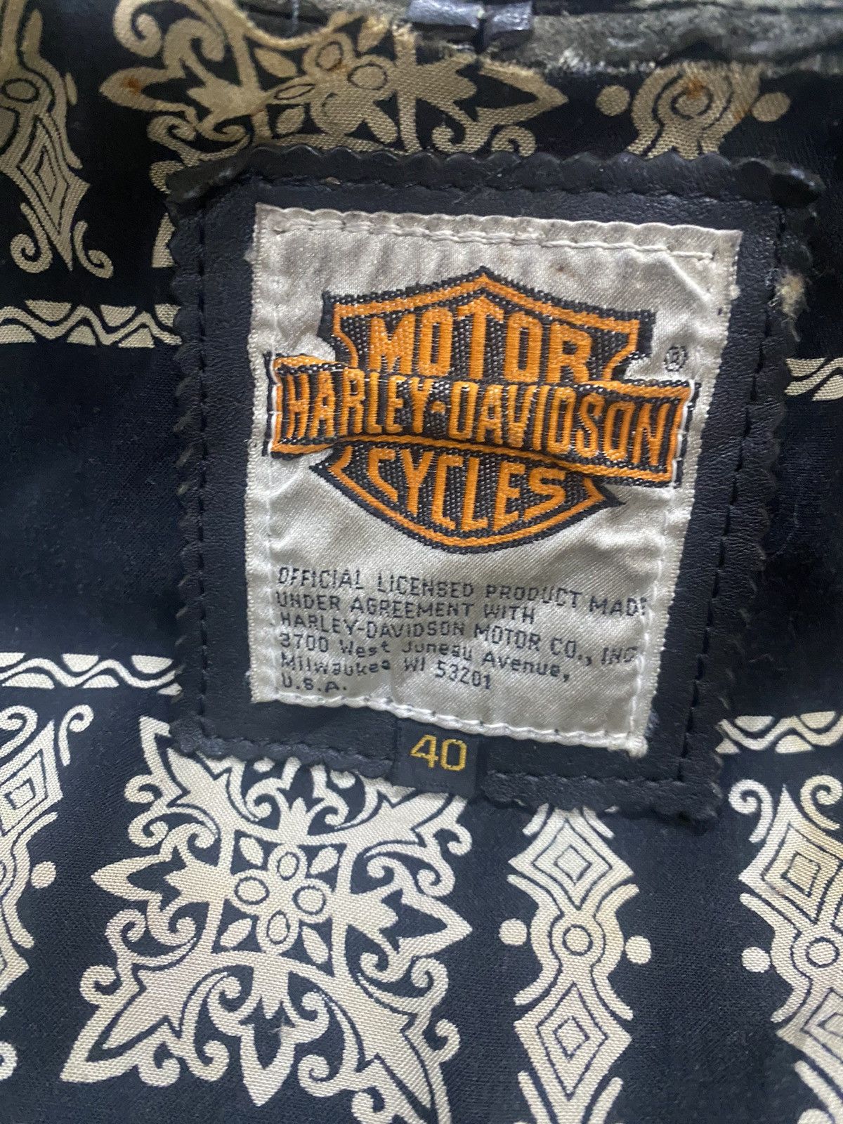 Harley Davidson VINTAGE HARLEY DAVIDSON BIKER LEATHER JACKET SCREAMING EAGLE Size US M / EU 48-50 / 2 - 10 Thumbnail