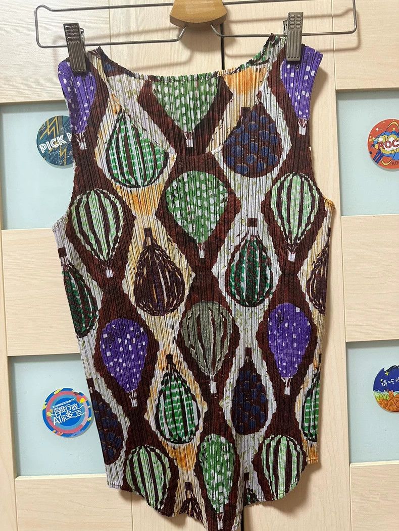 Issey Miyake Issey Miyake size:3 Purple and green color-blocked hot air Size XS / US 0-2 / IT 36-38 - 2 Thumbnail