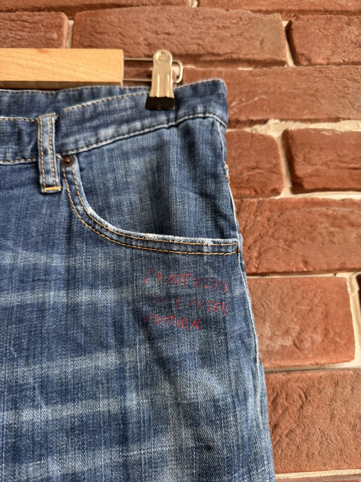Dsquared2 Rare Vintage Dsquared2 I’m Not Weird Denim pants 52 Blue Size US 34 / EU 50 - 5 Thumbnail