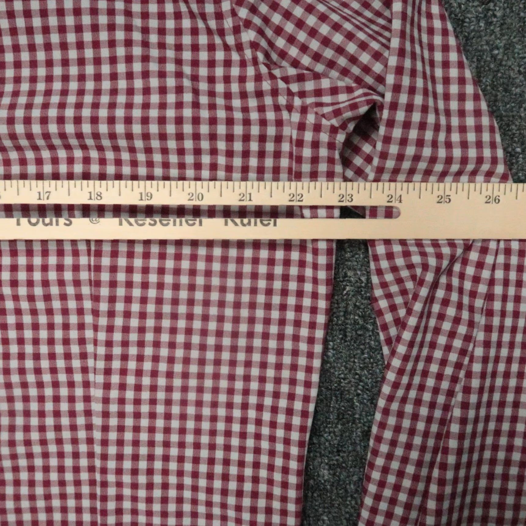 Mizzen+Main Mizzen+Main Shirt Mens Large Red White Gingham Check Button-Up Long Sleeve Size US L / EU 52-54 / 3 - 5 Thumbnail