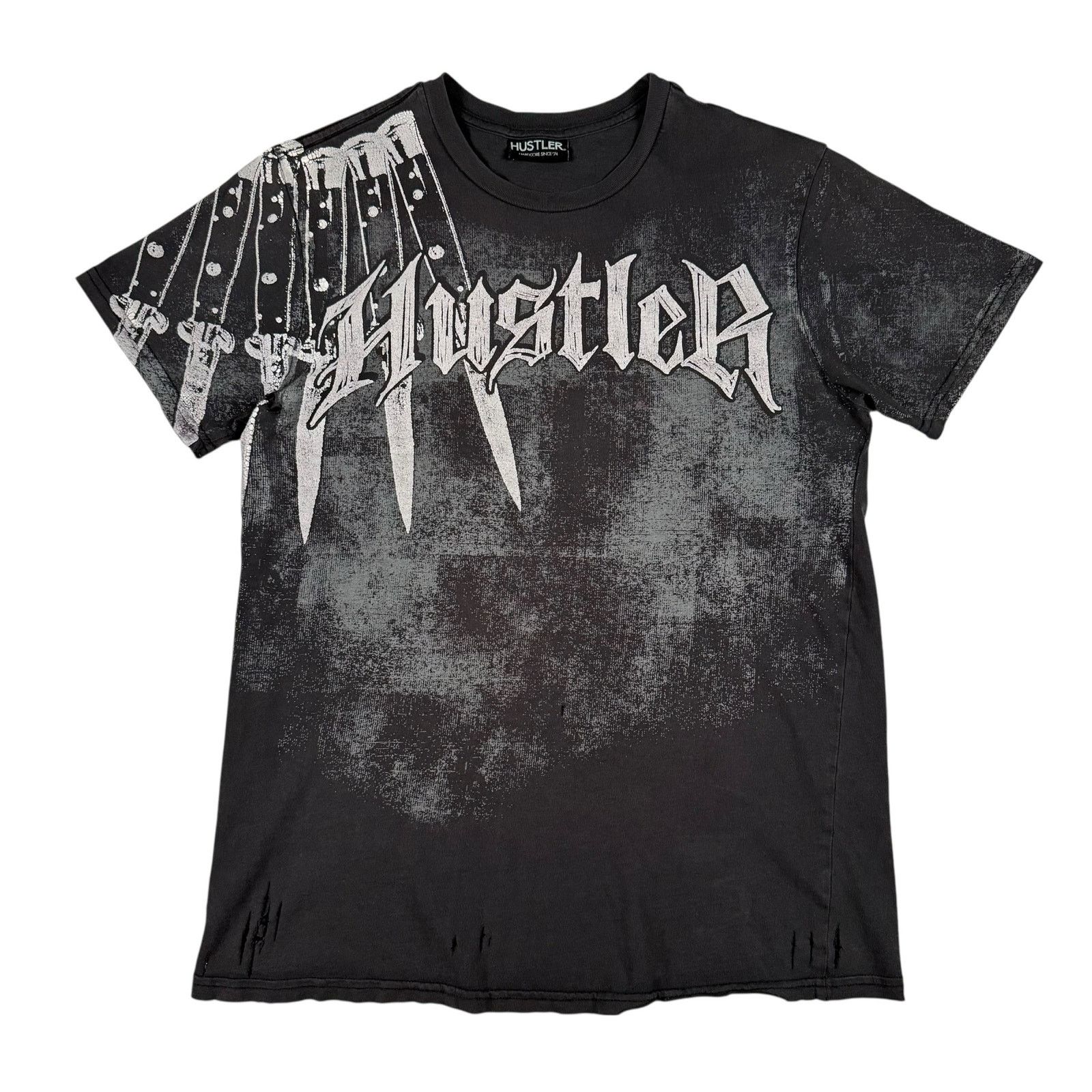 Vintage Vintage y2k Hustler Grunge Switchblade T-shirt Size US M / EU 48-50 / 2 - 1 Thumbnail