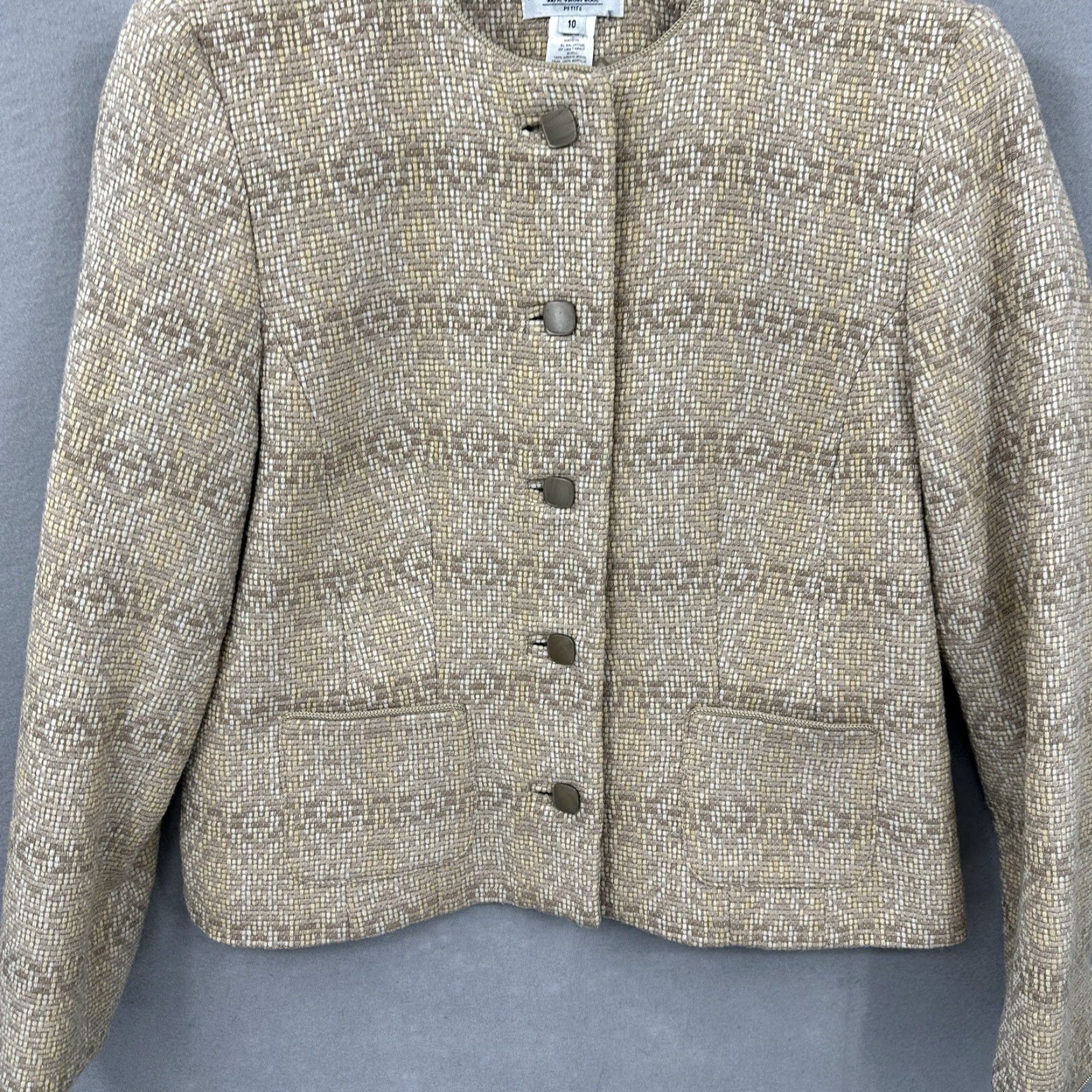 Pendleton VINTAGE Pendleton Blazer Women Petite 10 Wool Tweed Plaid Short Jacket Fall Winter 90s Size L / US 10 / IT 46 - 3 Thumbnail