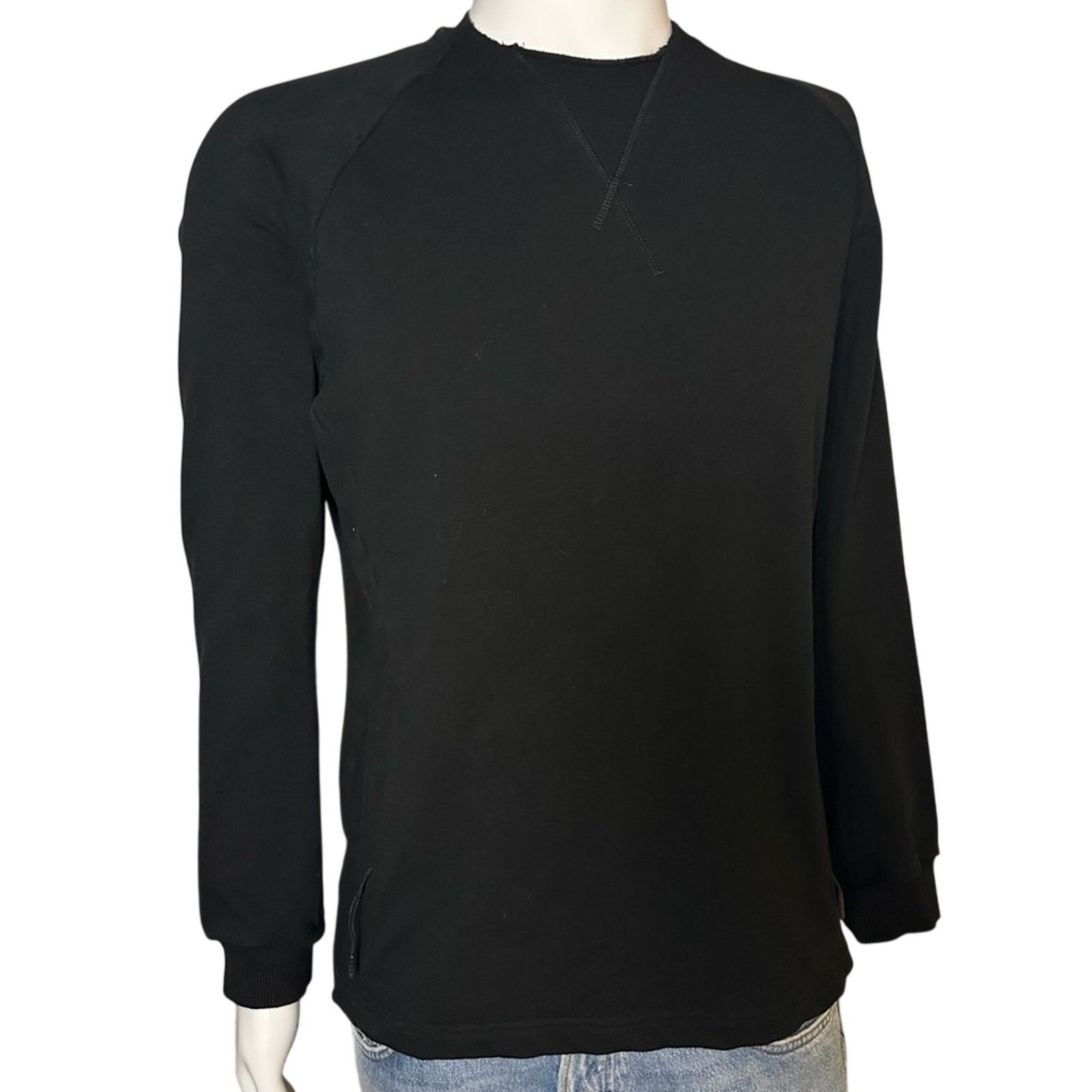 Devoa Long Sleeve Soft Jersey Pullover size L Black Cotton Japan Size US L / EU 52-54 / 3 - 1 Thumbnail