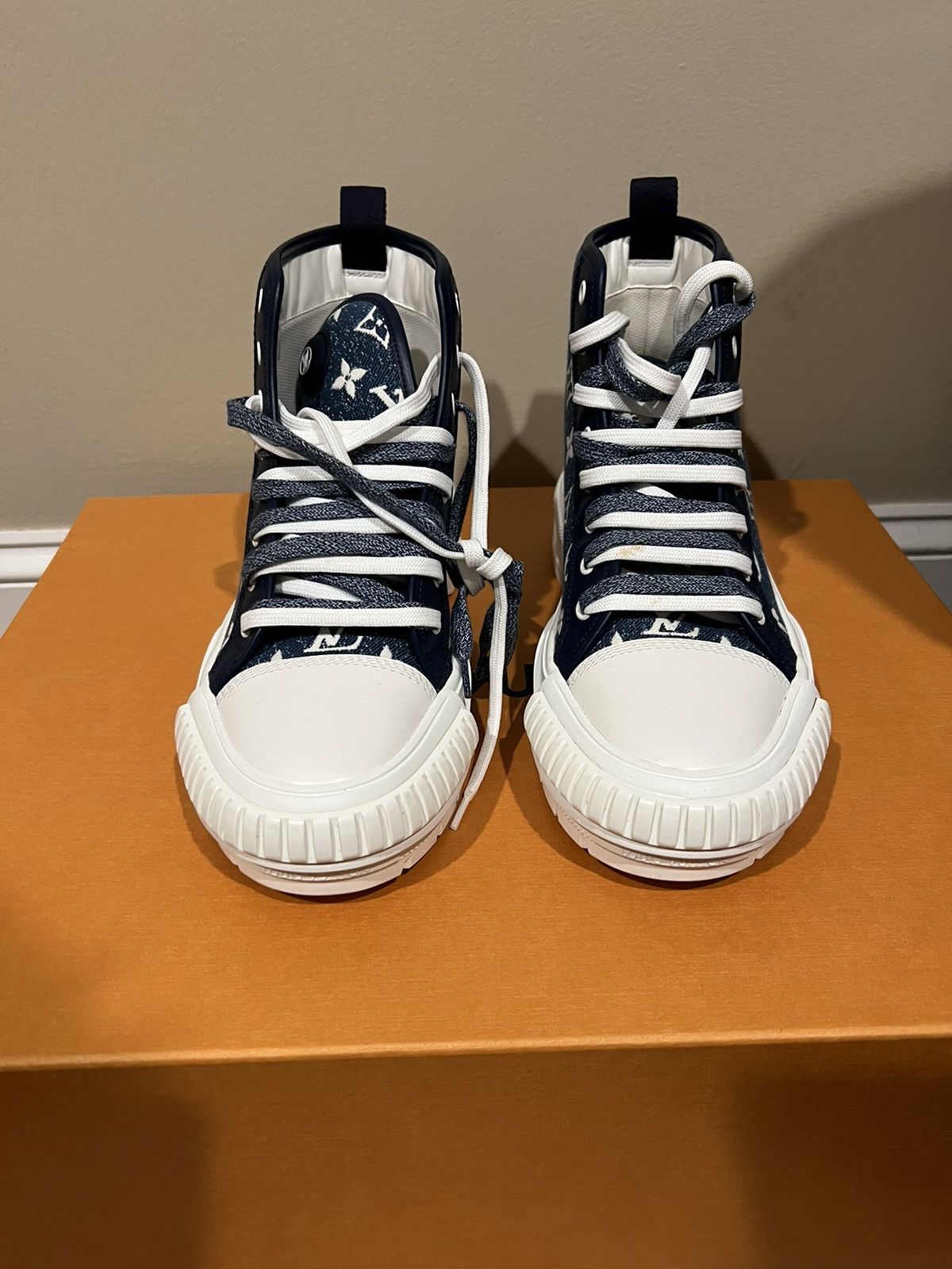 LV squad denim sneaker