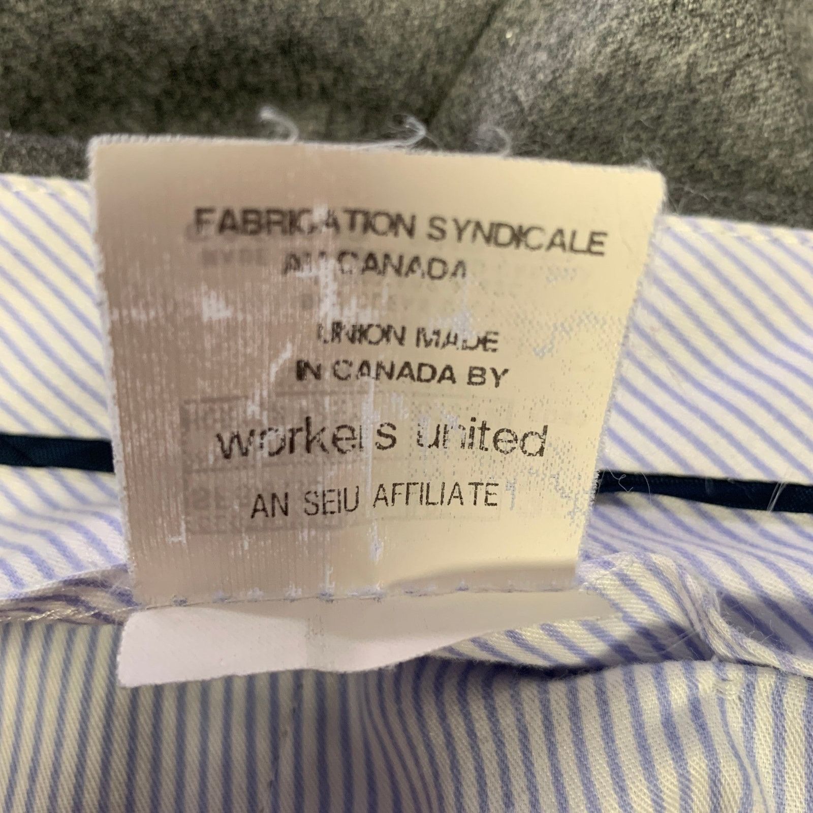 Saks Fifth Avenue SAKS FIFTH AVENUE Gray Heather Wool Flat Front Dress Pants Size US 34 / EU 50 - 5 Thumbnail