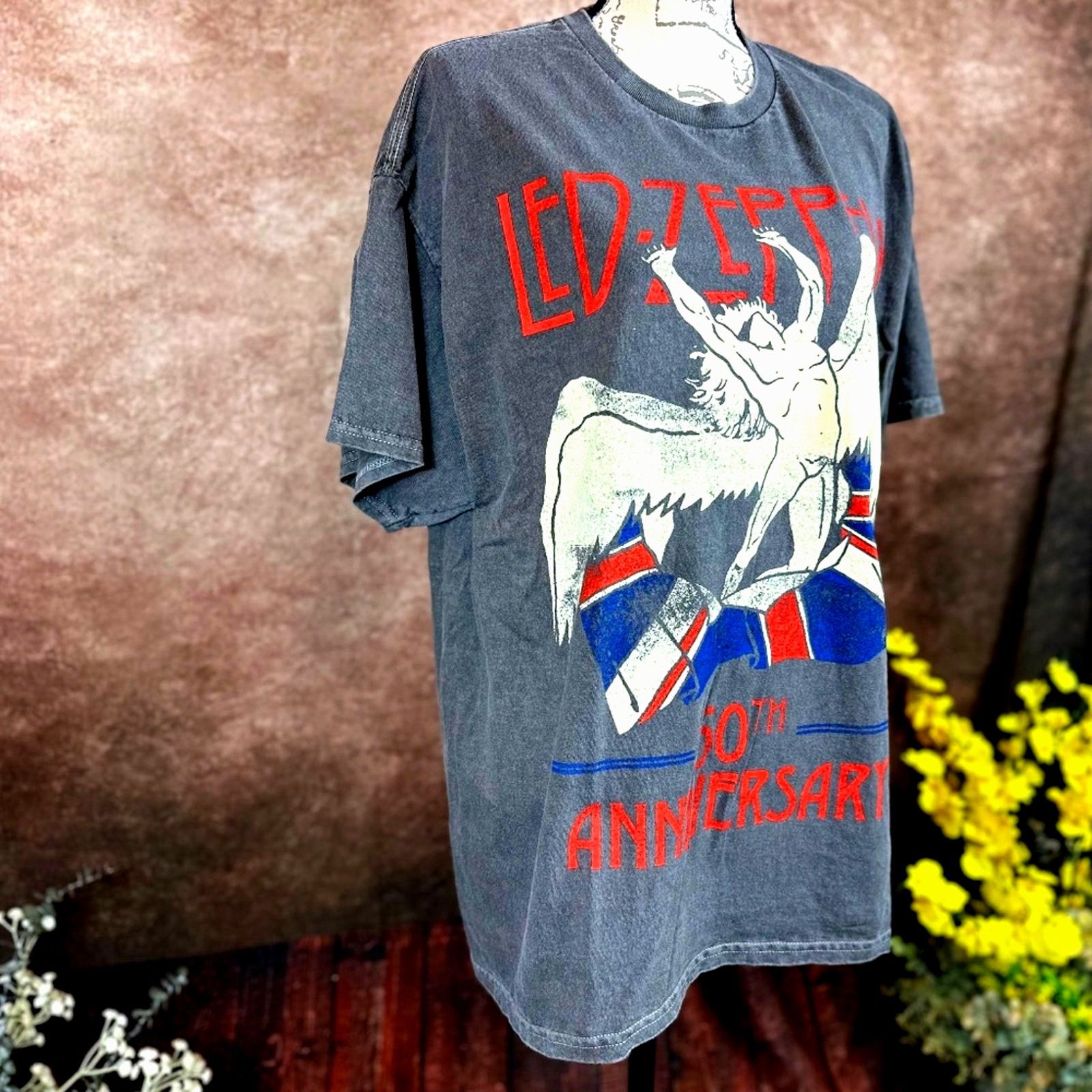 Led Zeppelin Led Zeppelin Licensed 50th AnniversaryT-Shirt-Black/Grey L Size US L / EU 52-54 / 3 - 10 Thumbnail