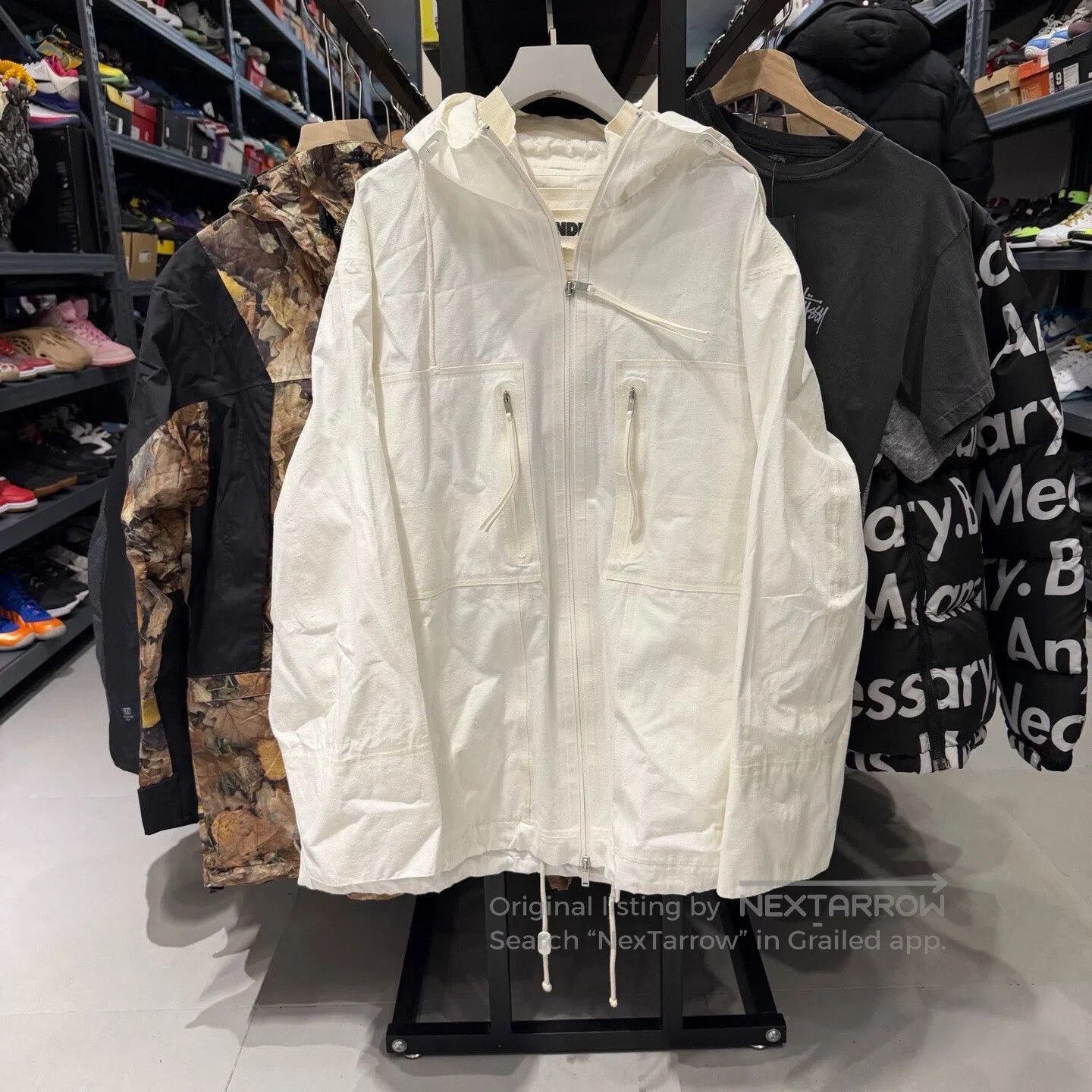Jil Sander Jil Sander White Hooded Coat. Size US M / EU 48-50 / 2 - 1 Thumbnail