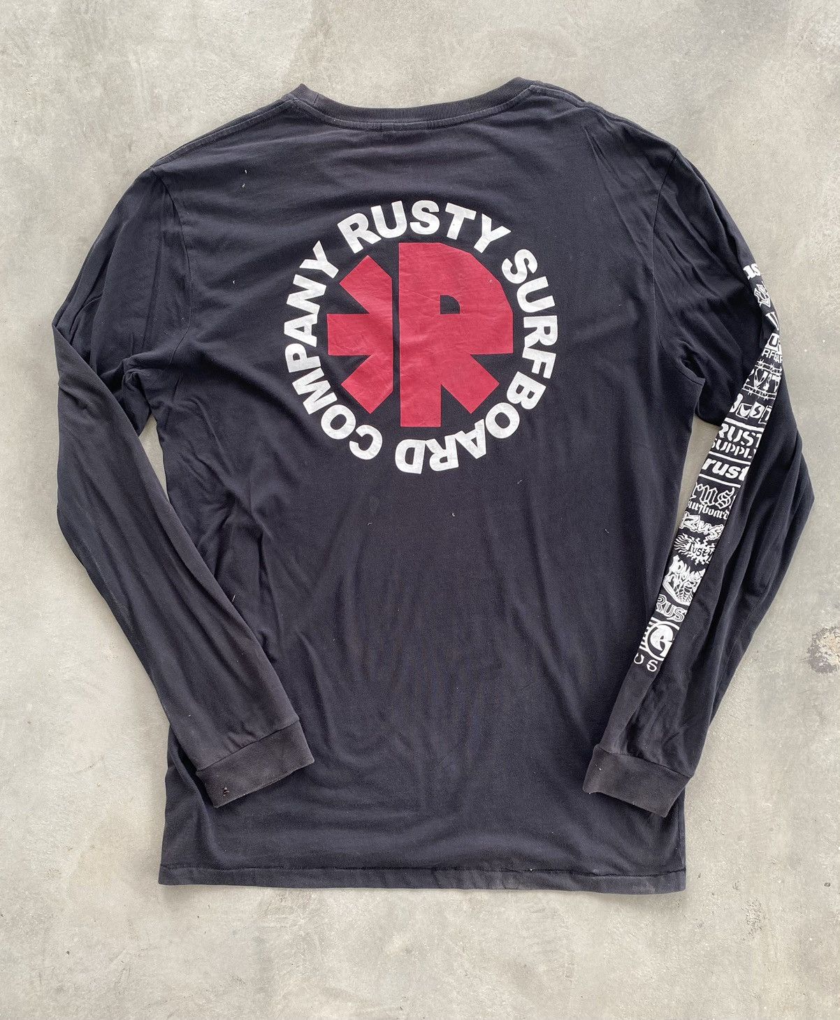 Rusty × Vintage RUSTY SURFBOARD COMPANY LONG SLEEVE TEE Size US XXL / EU 58 / 5 - 5 Thumbnail