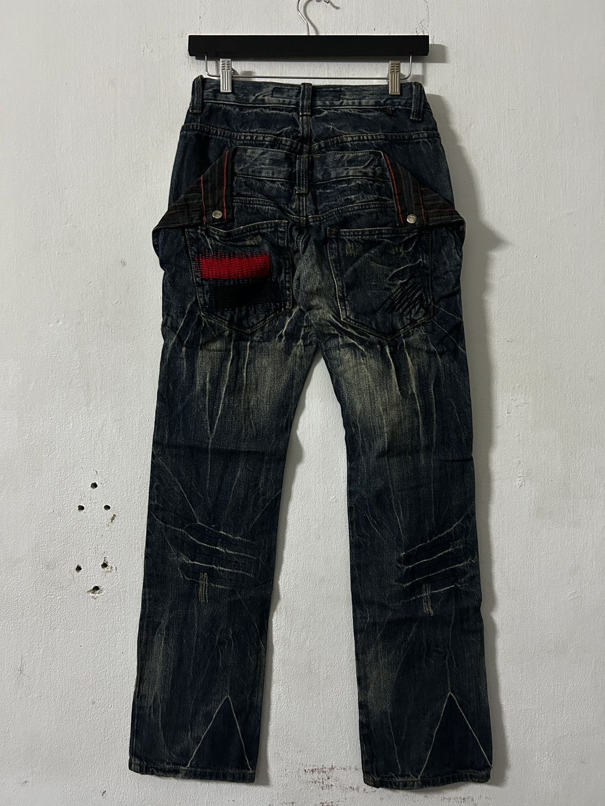 Japanese Brand 2000’s Rain King of Hip Hop Double Waist grunge punk style Size US 27 - 6 Thumbnail