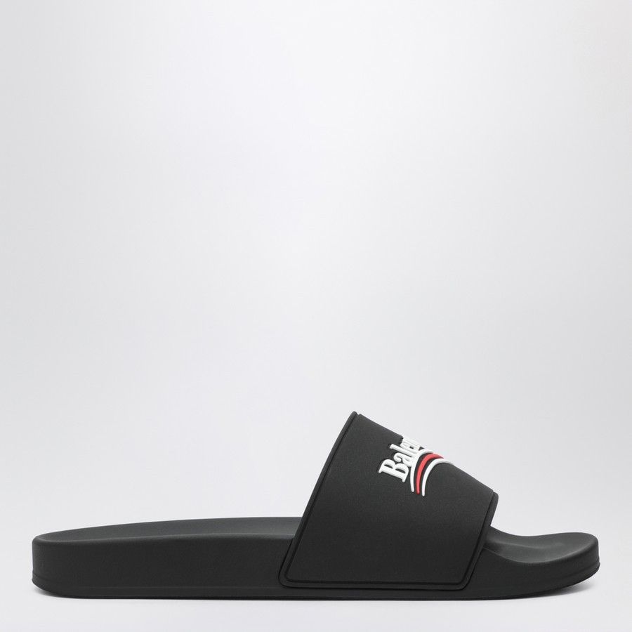 Balenciaga o1d2blof0226 Rubber Slides Slippers in Black Size US 10 / EU 43 - 2 Thumbnail