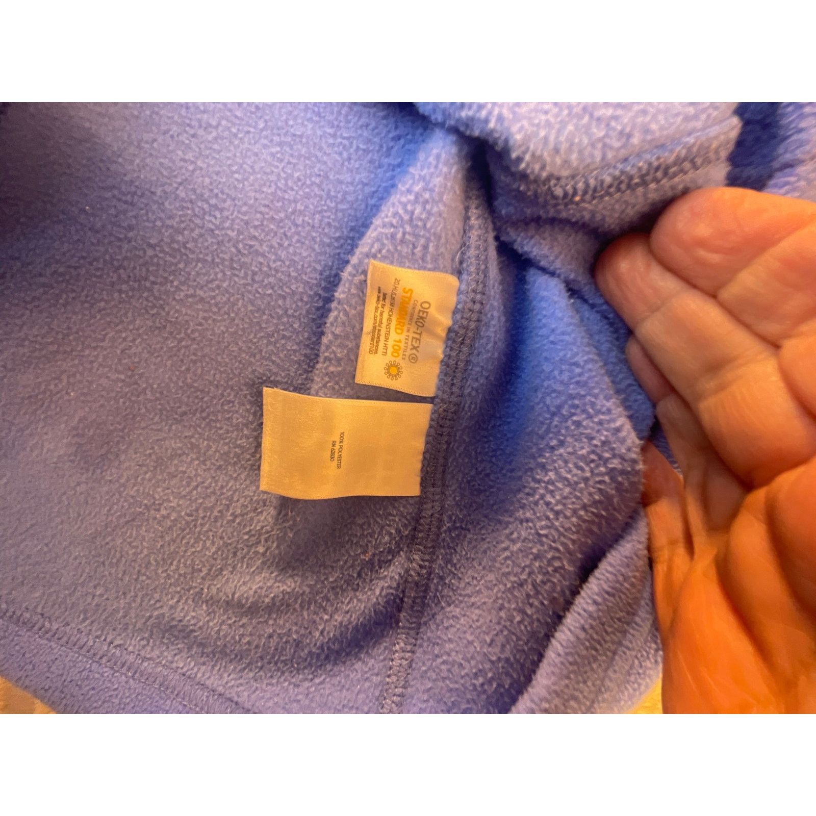 Lands' End Lands' End Blue 1/4 Zip Fleece Pullover Medium Long-Sleeved Size M / US 6-8 / IT 42-44 - 3 Thumbnail