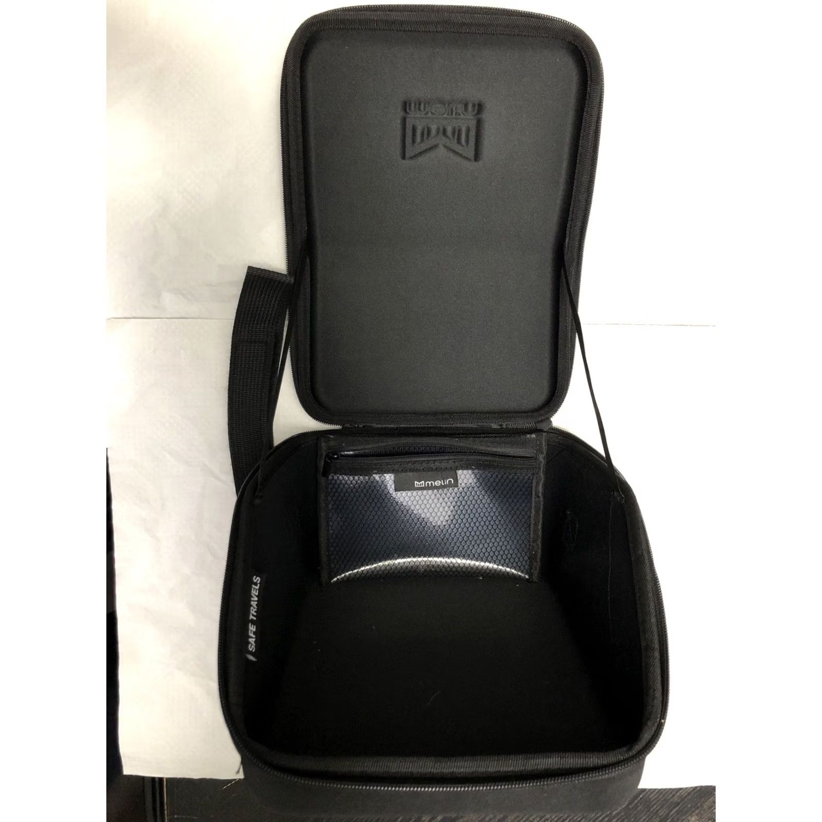 melin Melin Travel Hat Box Storage Case Black Zip Adjustable Strap Inside Pocket Ocean Size ONE SIZE - 7 Thumbnail