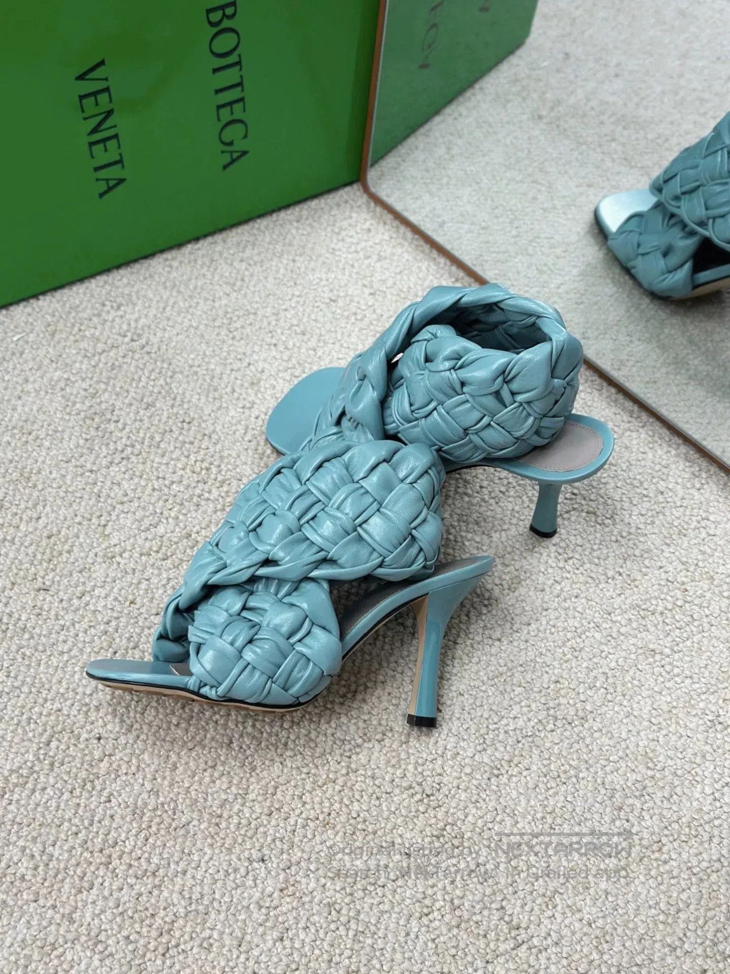 Bottega Veneta BV Blue Woven High-Heel Sandals. Size US 6 / IT 36 - 5 Thumbnail