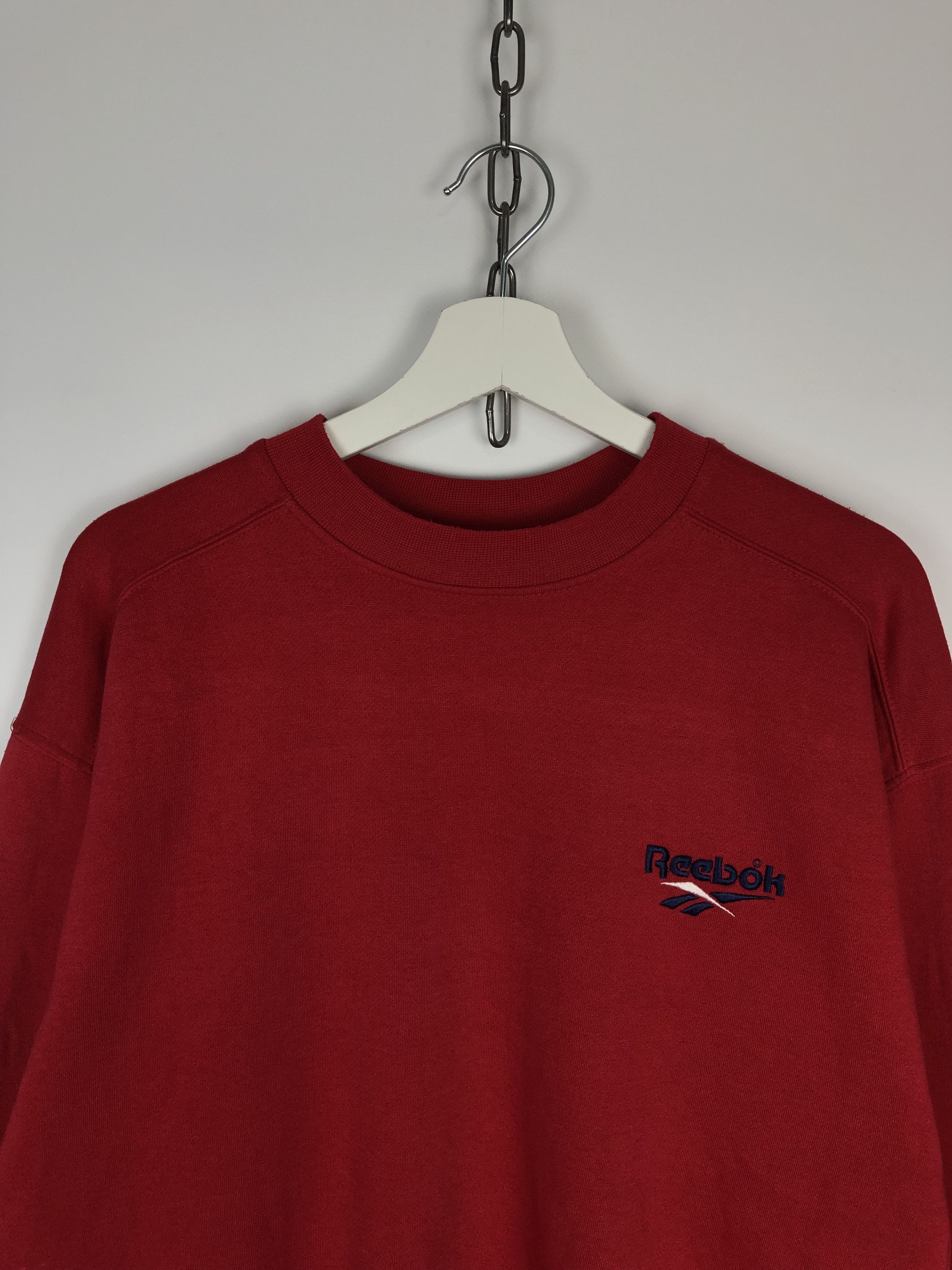 Reebok Reebok Vintage Sweathsirt Crewneck Logo Red size S Size US S / EU 44-46 / 1 - 2 Thumbnail