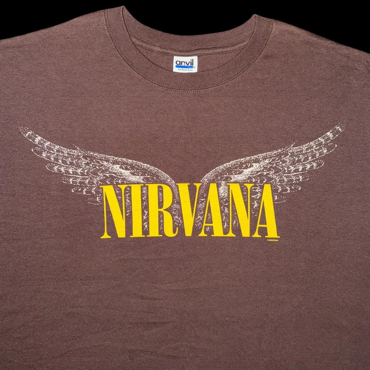 Nirvana Vintage 2008 Y2K Nirvana Angel Wing Spellout Grunge Band Tee Size US XL / EU 56 / 4 - 4 Thumbnail
