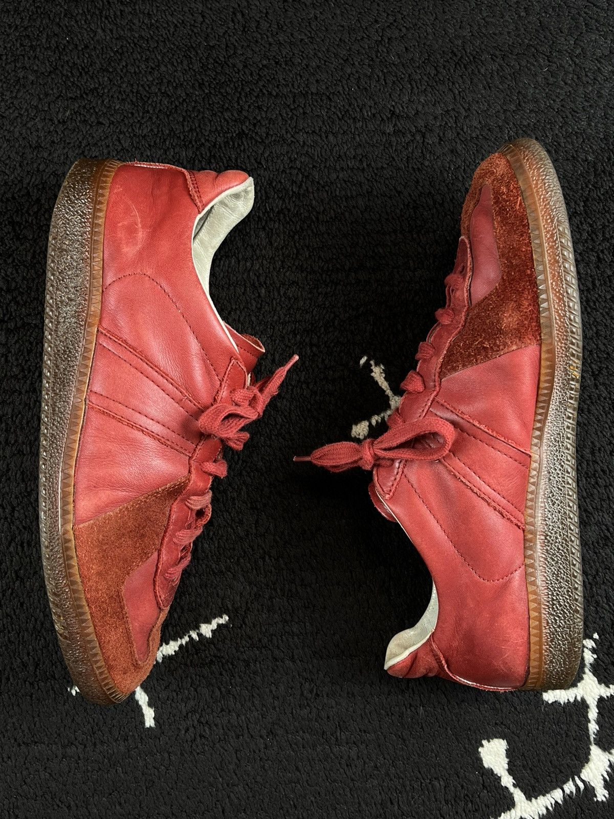 Maison Margiela AW05 Maison Margiela Vintage Red Leather Replica Gats Size US 9 / EU 42 - 2 Thumbnail