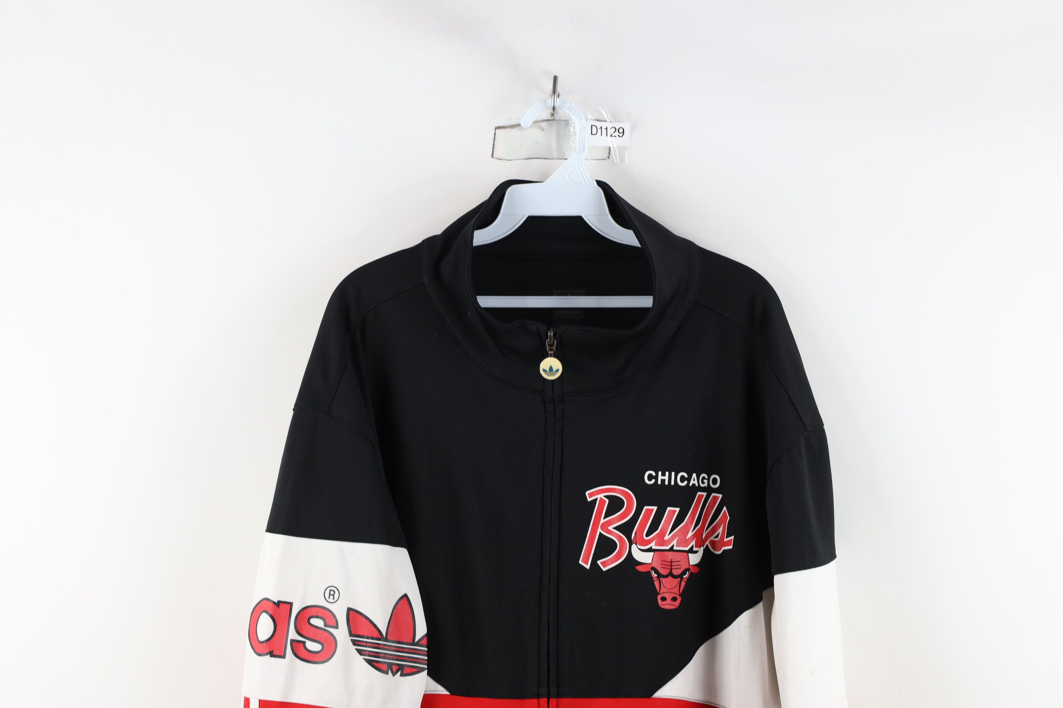 Adidas × Vintage Retro Adidas Chicago Bulls Basketball Warm Up Track Jacket Size US XL / EU 56 / 4 - 2 Thumbnail