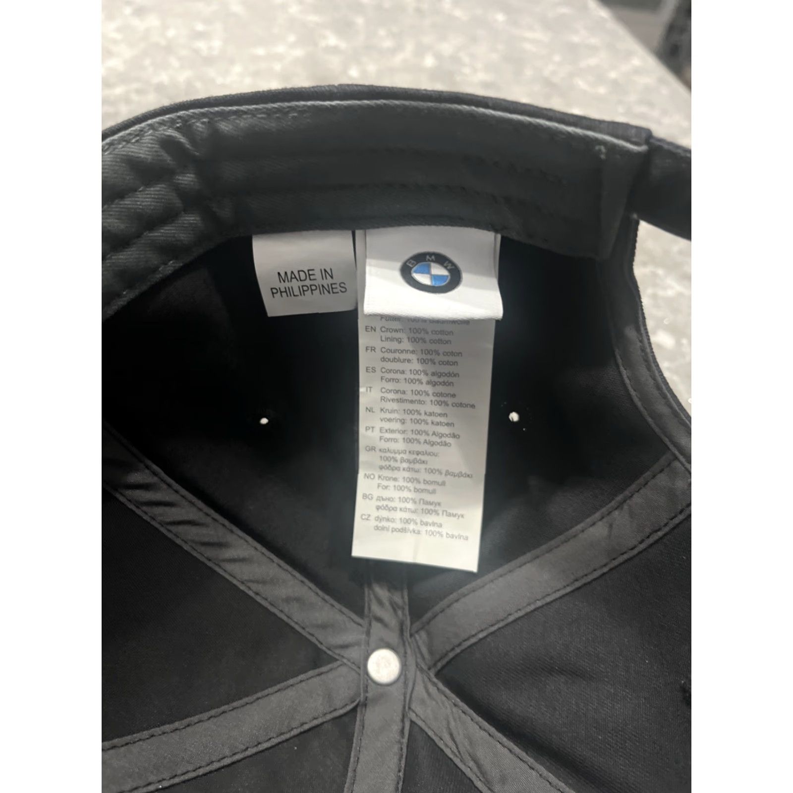 BMW BMW Cap Hat Embroidered Black Breathable Classic Adjustable OSFA Strapback Size ONE SIZE - 6 Thumbnail