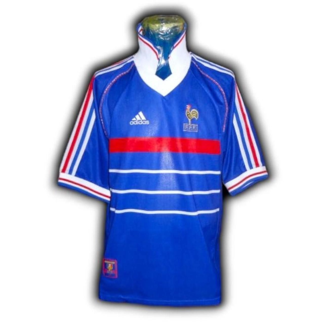 Adidas France 98 WC Home Shirt Jersey generation Zidane Henry Size US L / EU 52-54 / 3 - 3 Thumbnail