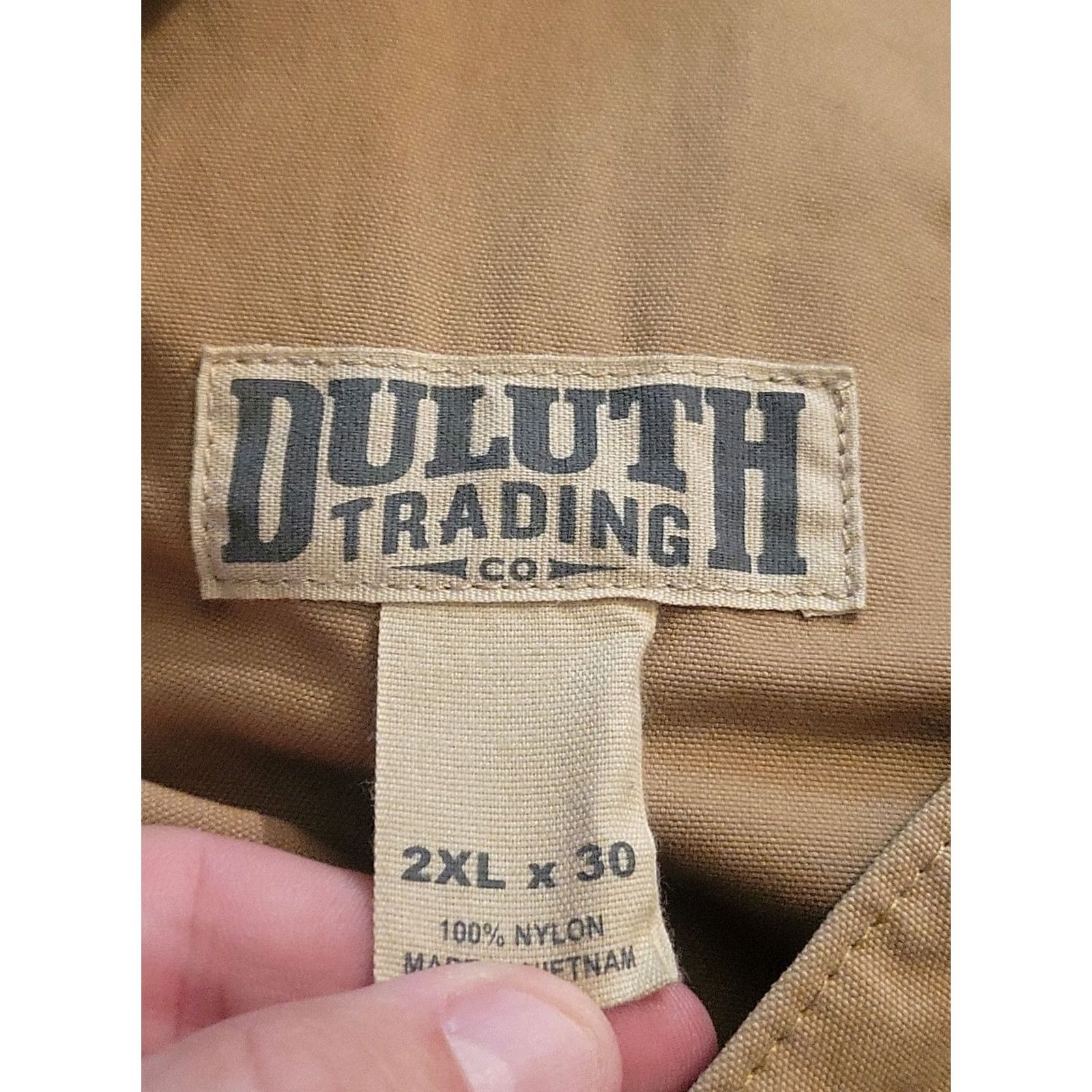 Vintage Duluth Pants Dry On The Fly Cargo Pockets Men's 2XL x 30 Tan Casual Travel Size US 39 - 3 Thumbnail