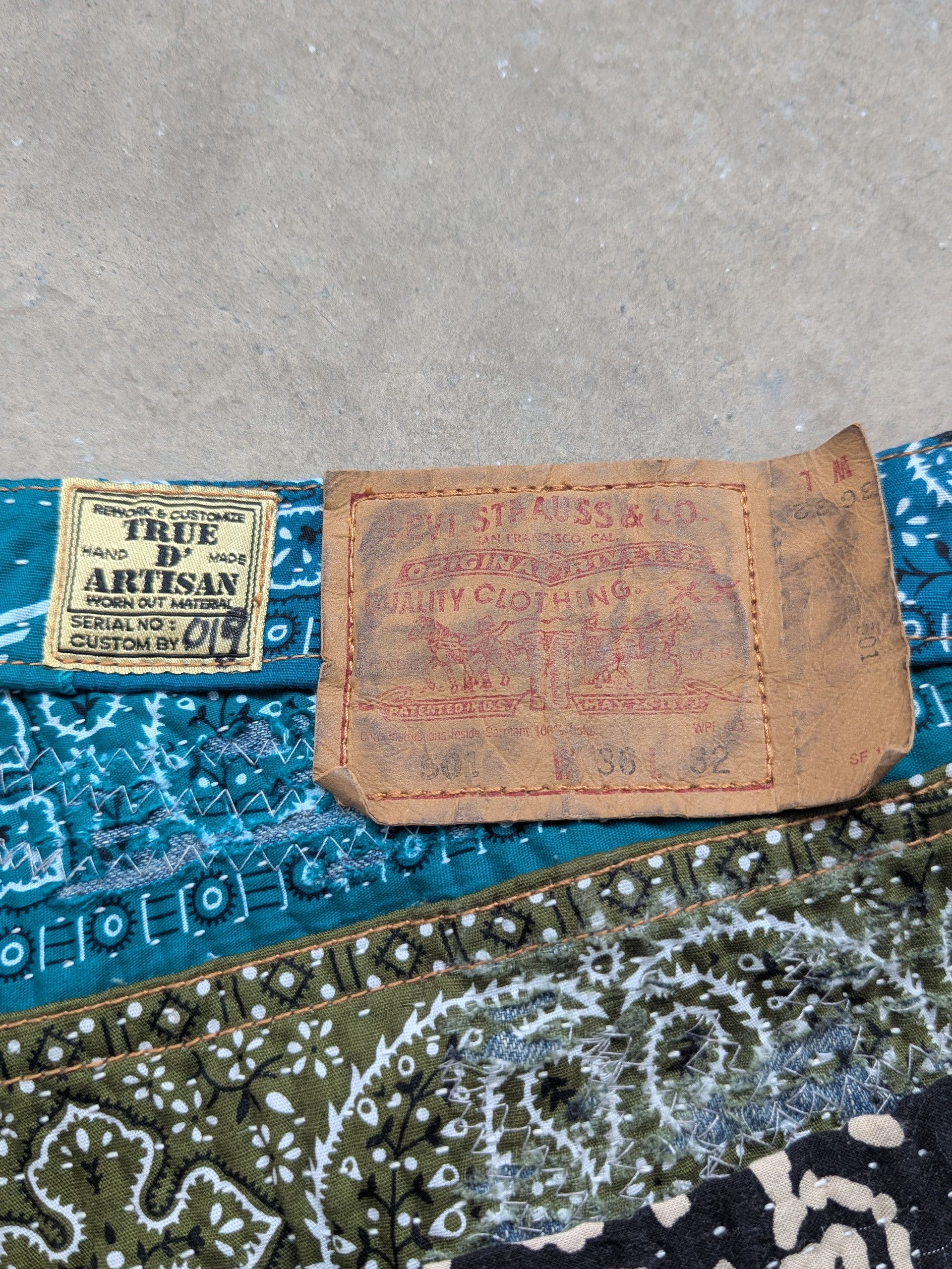 Levi's OFFER TODAY 🔥 Vintage Levis 501 Inspired Proleta Re Art Size US 35 - 20 Thumbnail