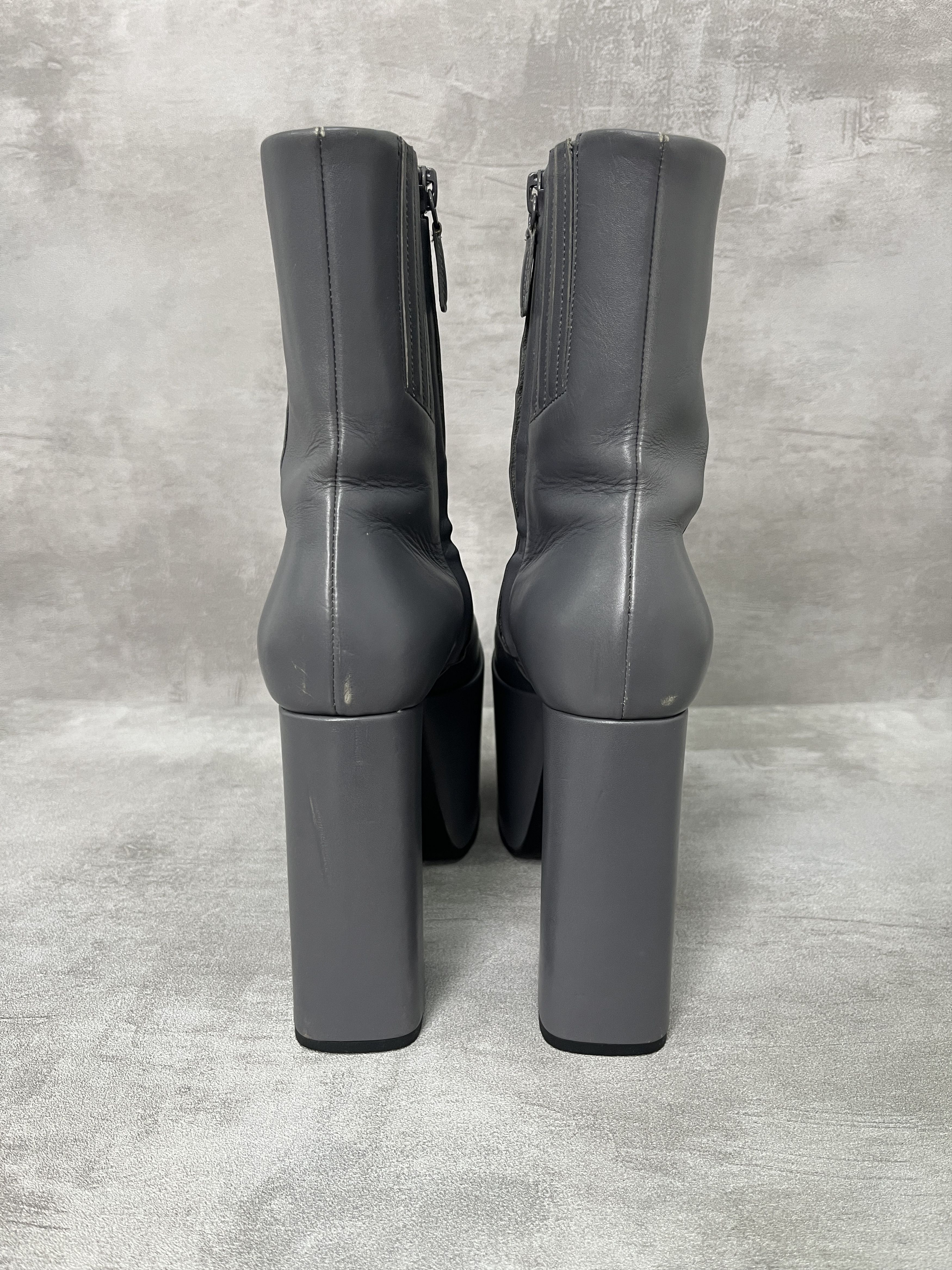 Balenciaga Balenciaga Grey Platform Boots Size US 4.5 / IT 34.5 - 4 Thumbnail