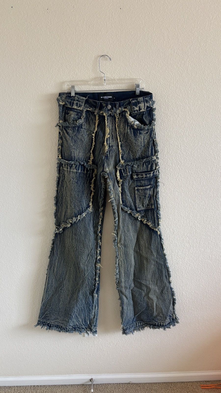 No Faith Studios No Faith Studios Flared Denim 002 Green/Blue Size US 32 / EU 48 - 4 Thumbnail