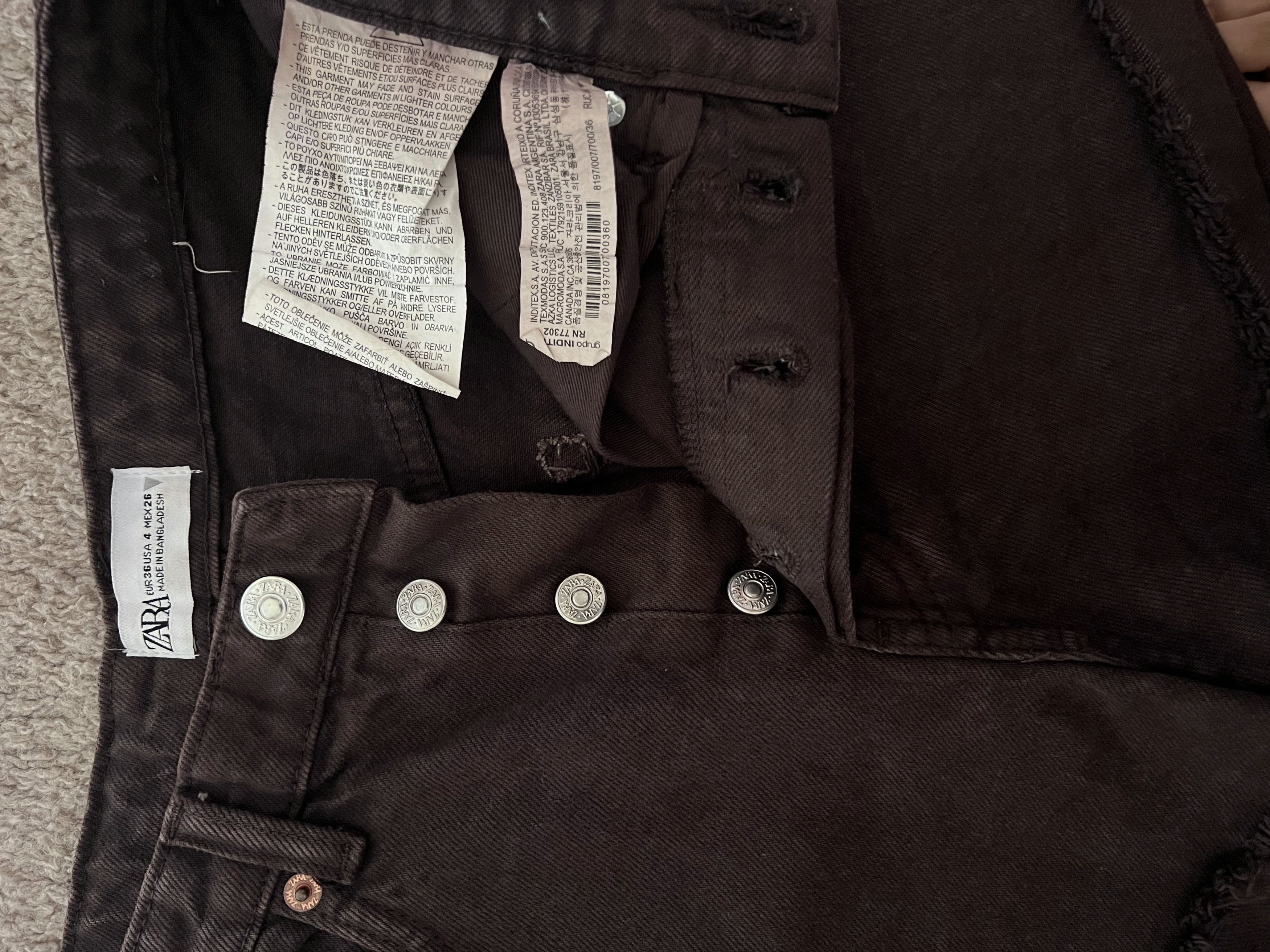 Zara High Waisted Chocolate Denim Short Size 36" / US 14 / IT 50 - 4 Thumbnail