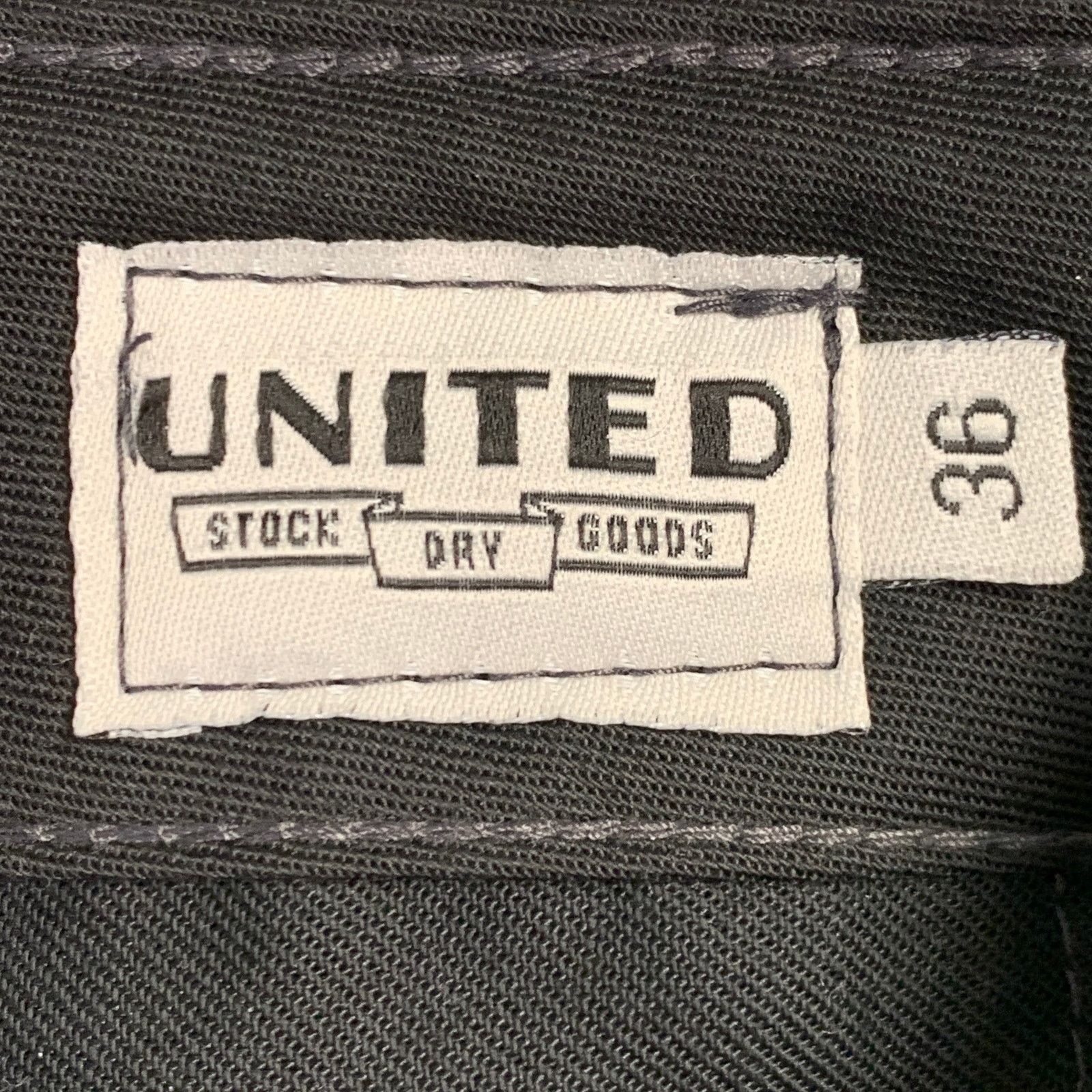 United Stock Dry Goods UNITED Grey Heather Twill Cotton Flat Front Casual Pants Size US 36 / EU 52 - 4 Thumbnail