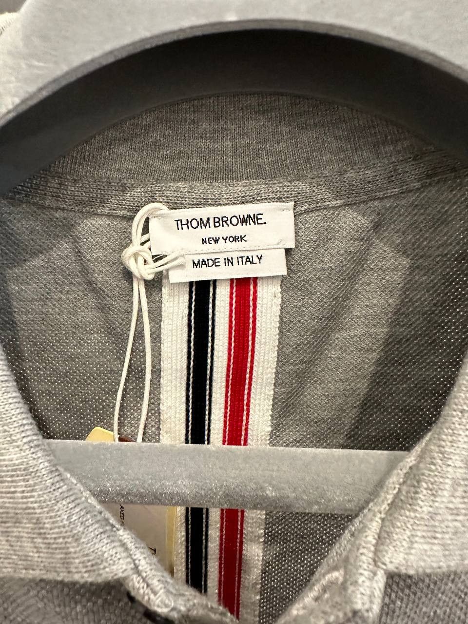 Thom Browne Thom Browne Relaxed Fit Polo in Light Grey Size US L / EU 52-54 / 3 - 3 Thumbnail