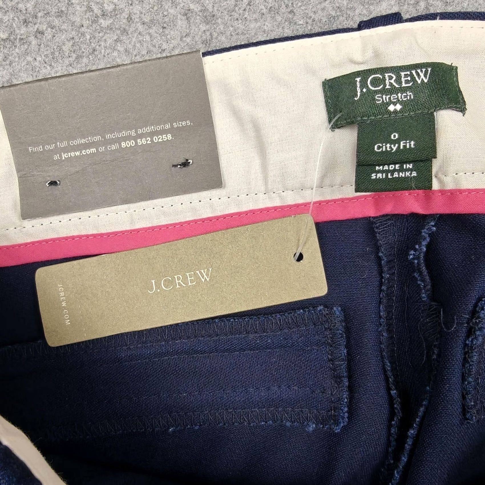 J.Crew J.CREW Pants Womens 0 Navy Blue Twill Winnie City Fit Slim Chino Stretch New Size 25" / US 0 / IT 36 - 2 Thumbnail