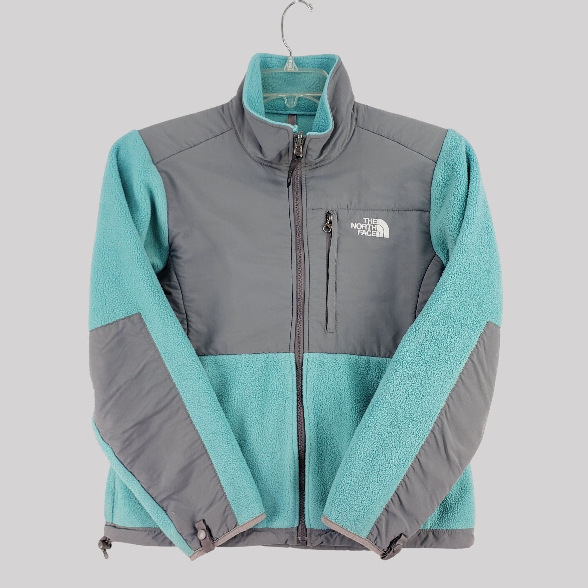 The North Face The North Face Womens Turquoise & Gray Full-Zip Fleece Jacke Size S / US 4 / IT 40 - 1 Thumbnail