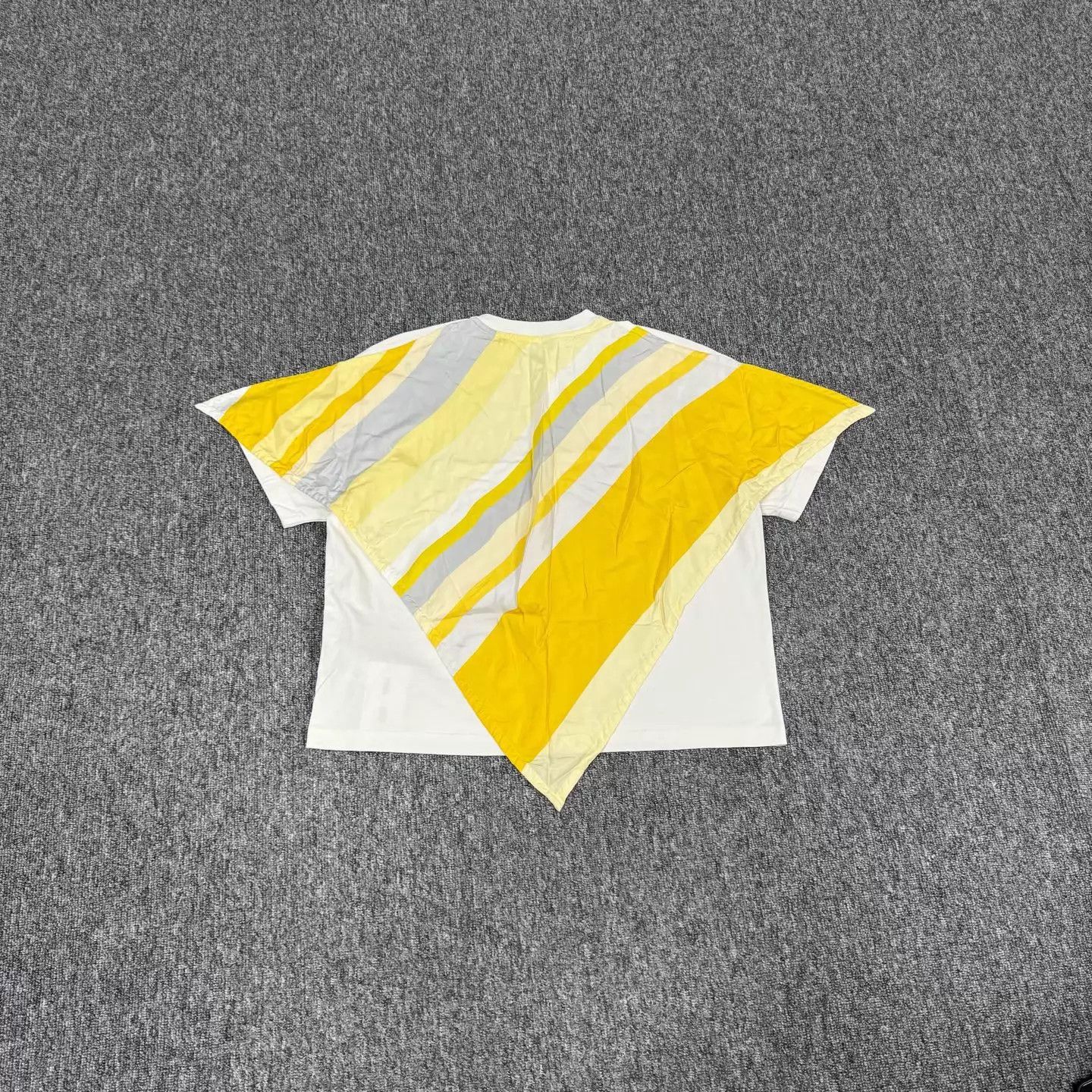 Bottega Veneta BV White Colorblocked Striped Short Sleeve Tee L Size L / US 10 / IT 46 - 2 Thumbnail