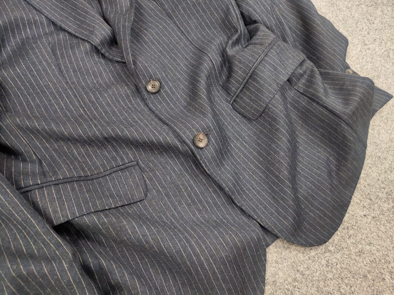 Other 0909 Fatto in Italy Design Blue Striped Blazer Jacket Size US M / EU 48-50 / 2 - 12 Thumbnail