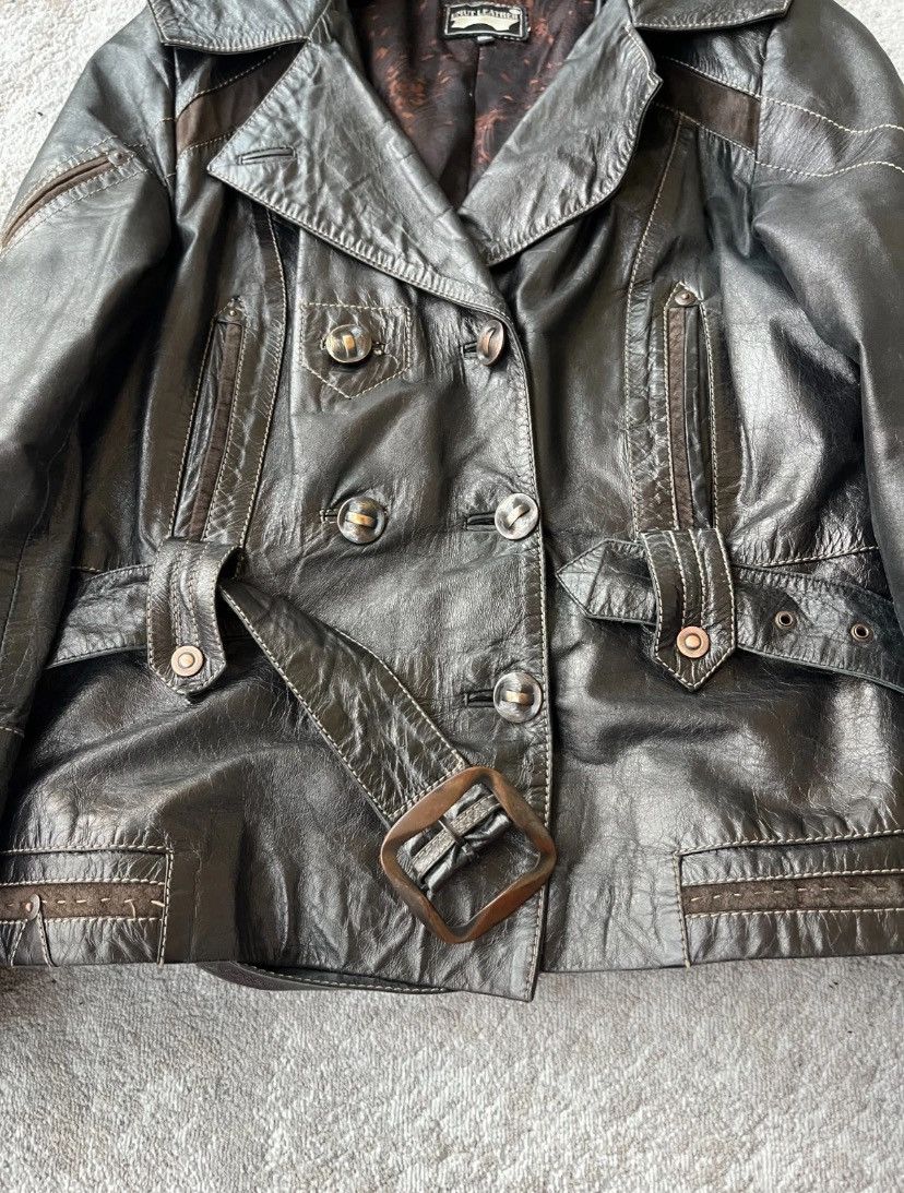 Other VTG Japanese Avant Garde Type! Cropped Leather Jacket Size US M / EU 48-50 / 2 - 5 Thumbnail