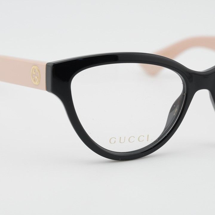 Gucci Gucci GG1581O 007 Eyeglasses Black 55mm Cat Eye Frame Size ONE SIZE - 6 Thumbnail