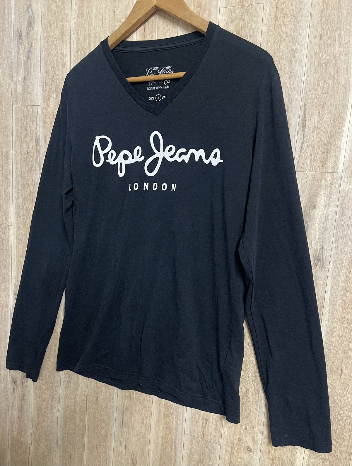 Pepe Jeans Pepe Jeans T shirt Body Fit Stretch S fit M Black Spellout Size US M / EU 48-50 / 2 - 2 Thumbnail