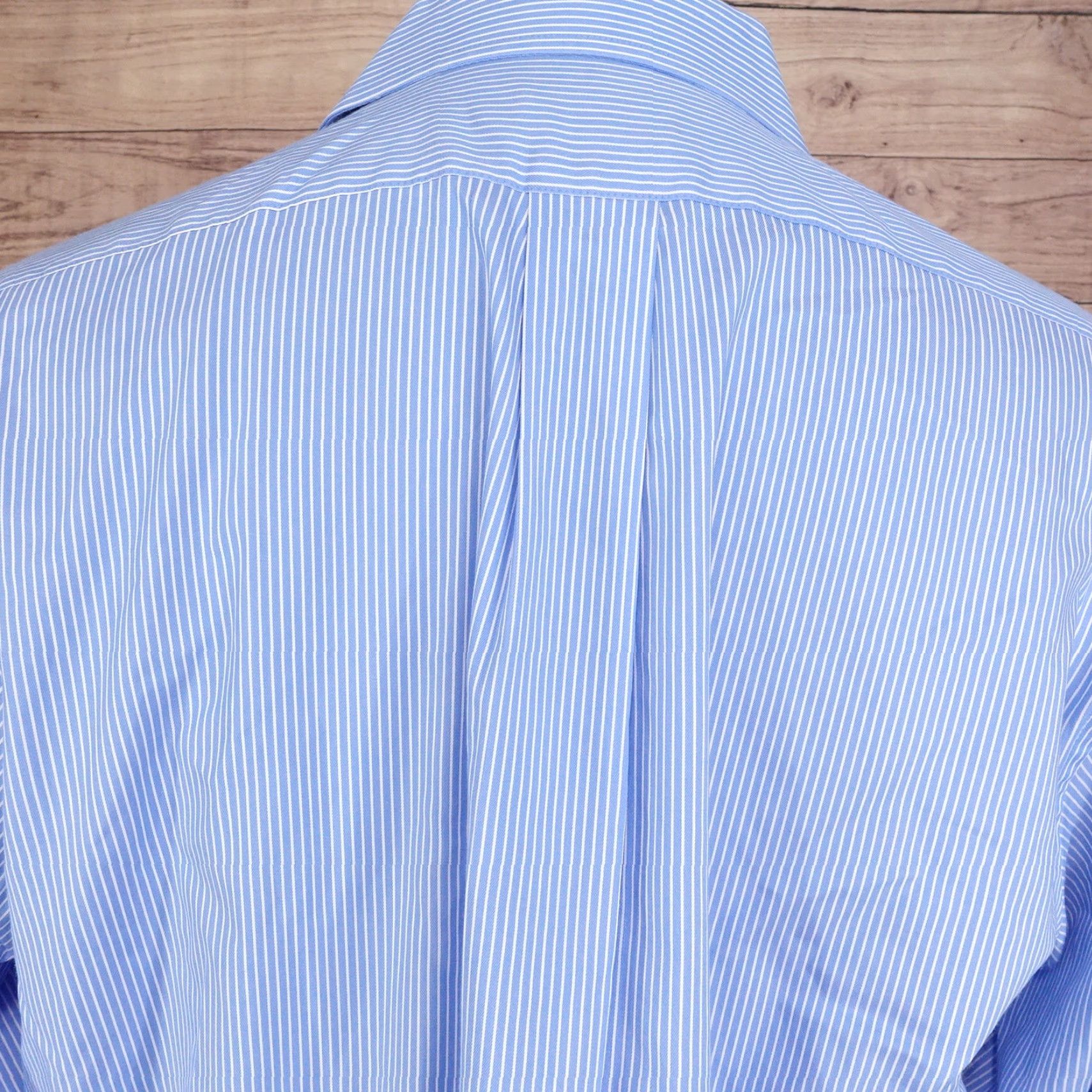 Chaps CHAPS COMFORT STRETCH REGULAR FIT DRESS SHIRT MENS SIZE 16 34/35 BLUE STRIPED LONG SLEEVE COTTON COLLARED BUTTON NICK? Size 42R - 5 Thumbnail