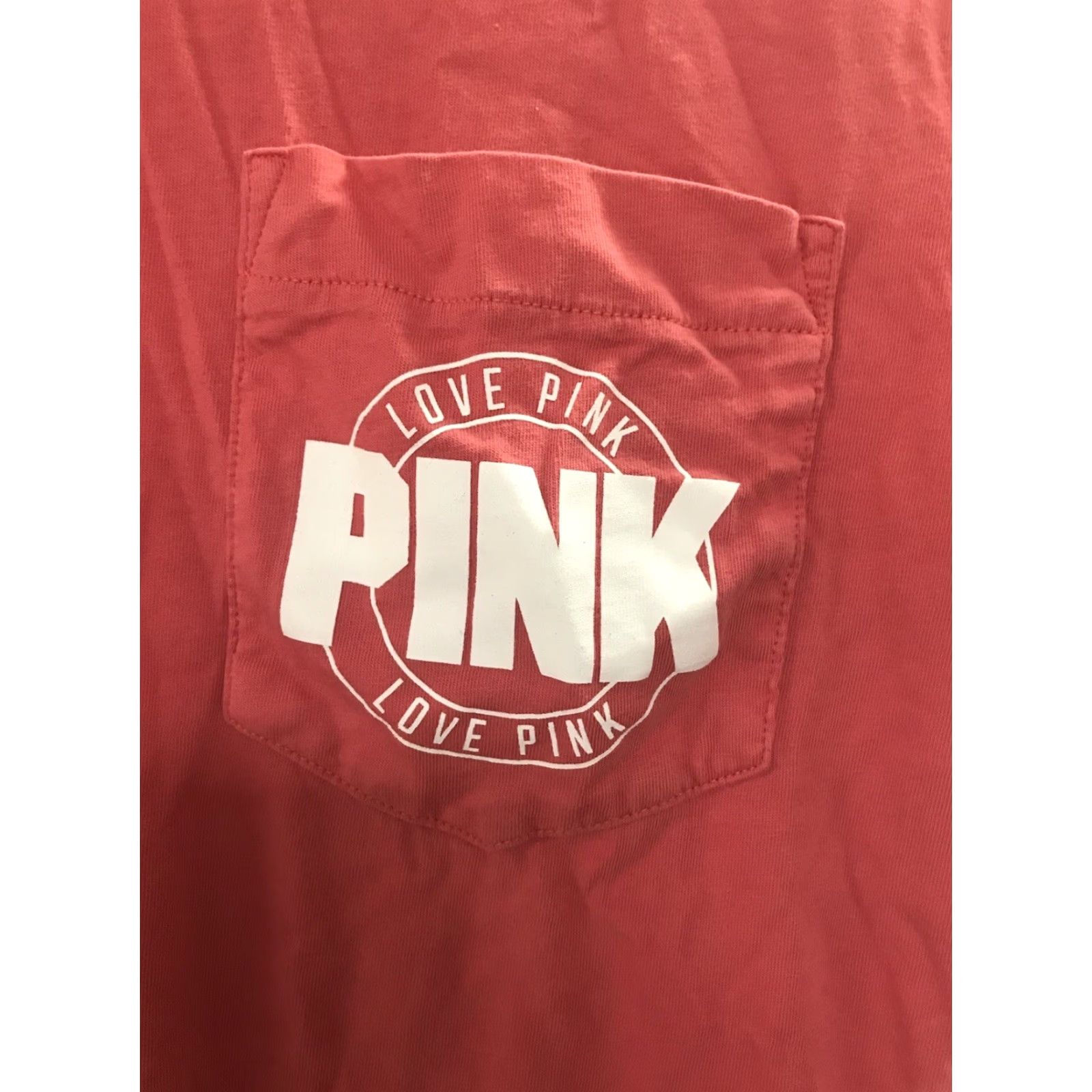 Victoria's Secret VINTAGE Victoria's Secret PINK CAMPUS POCKET T-SHIRT XS Womens Red Graphic Tee Pocket Scoopneck Short Sleeve Girls Womens Size XS / US 0-2 / IT 36-38 - 6 Thumbnail