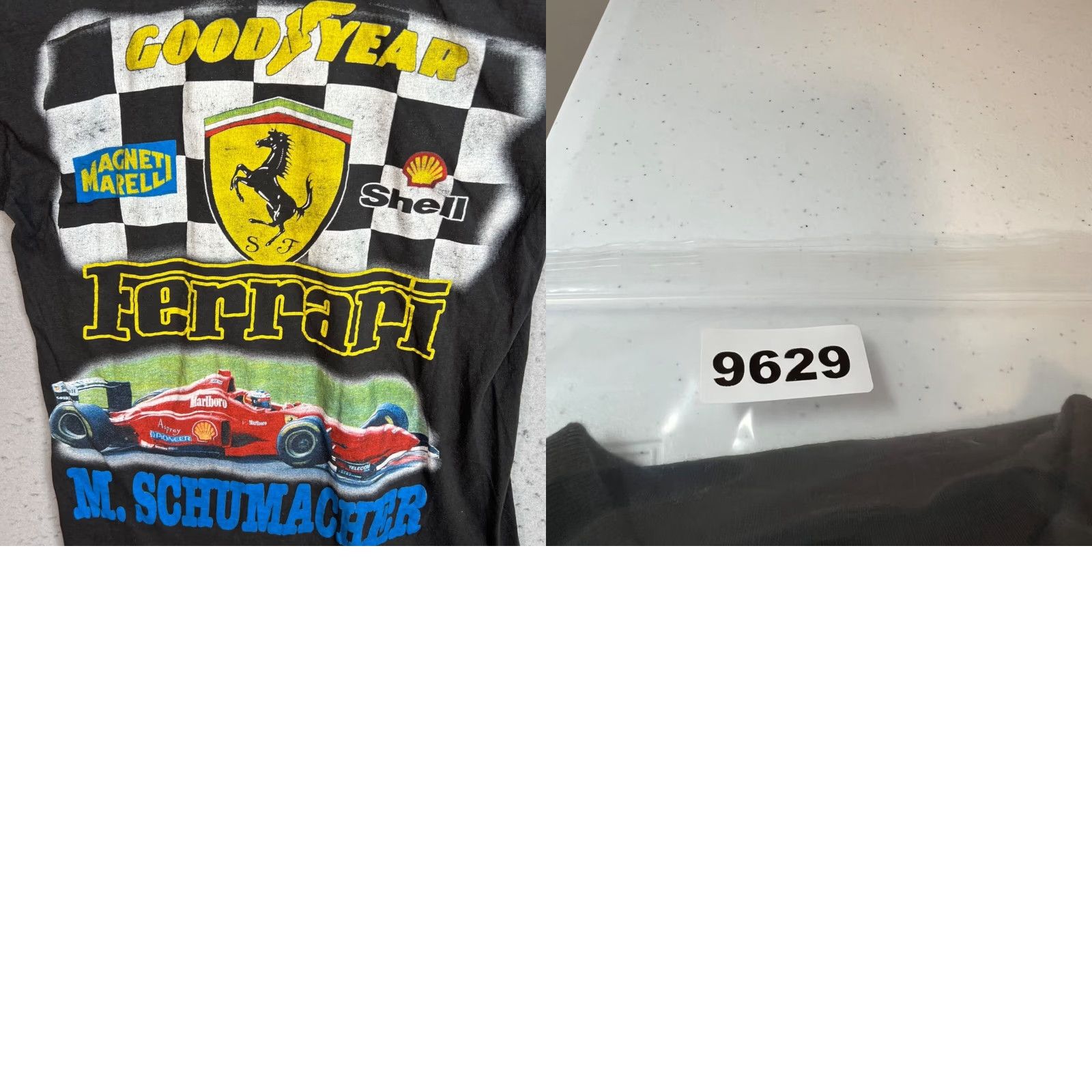 Ferrari Vintage Michael Schumacher Ferrari F1 Racing T-Shirt Men Medium Black Cotton 90s Size US M / EU 48-50 / 2 - 8 Thumbnail