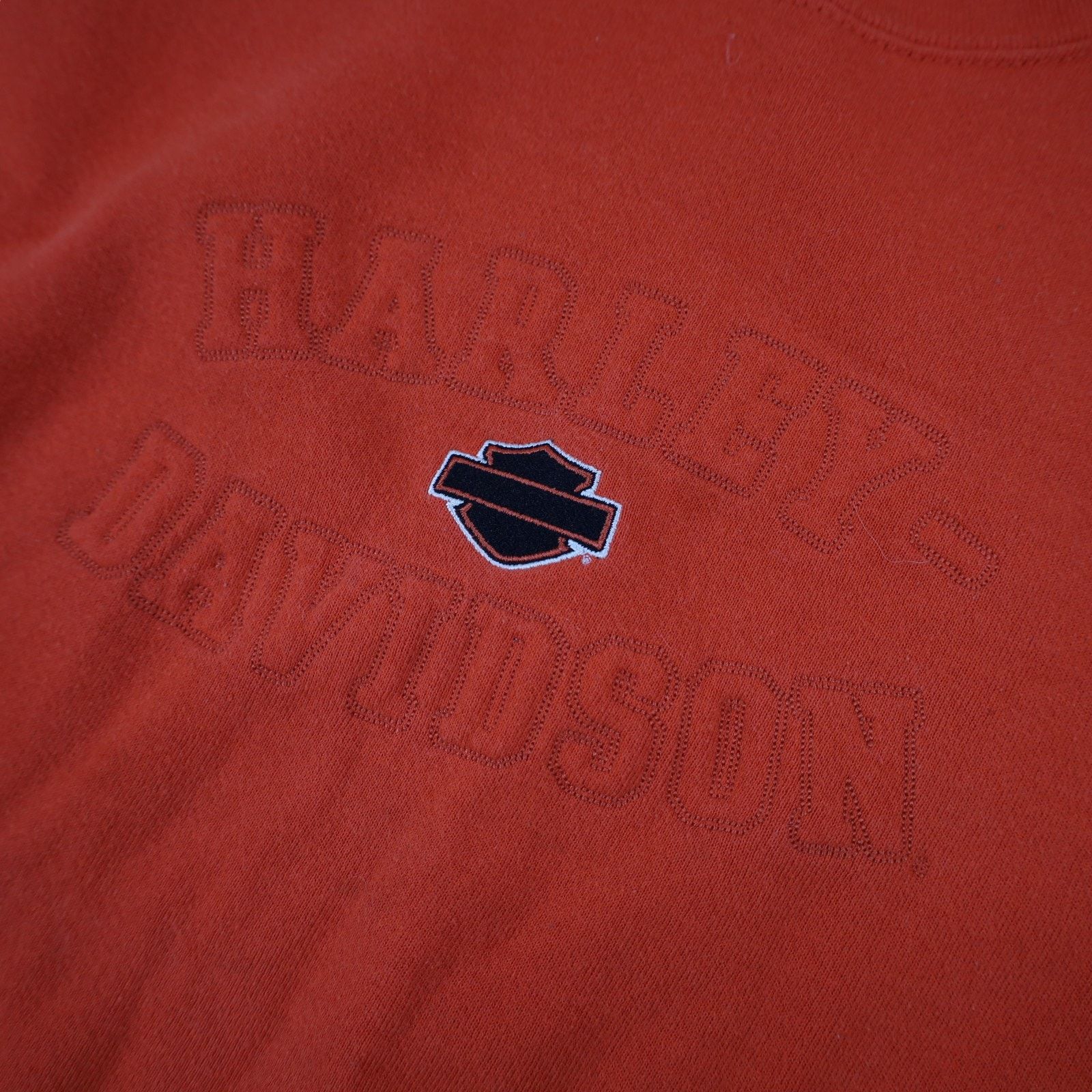 Harley Davidson × Vintage Vintage Harley Davidson Embossed Spellout Sweatshirt Size US XL / EU 56 / 4 - 4 Thumbnail