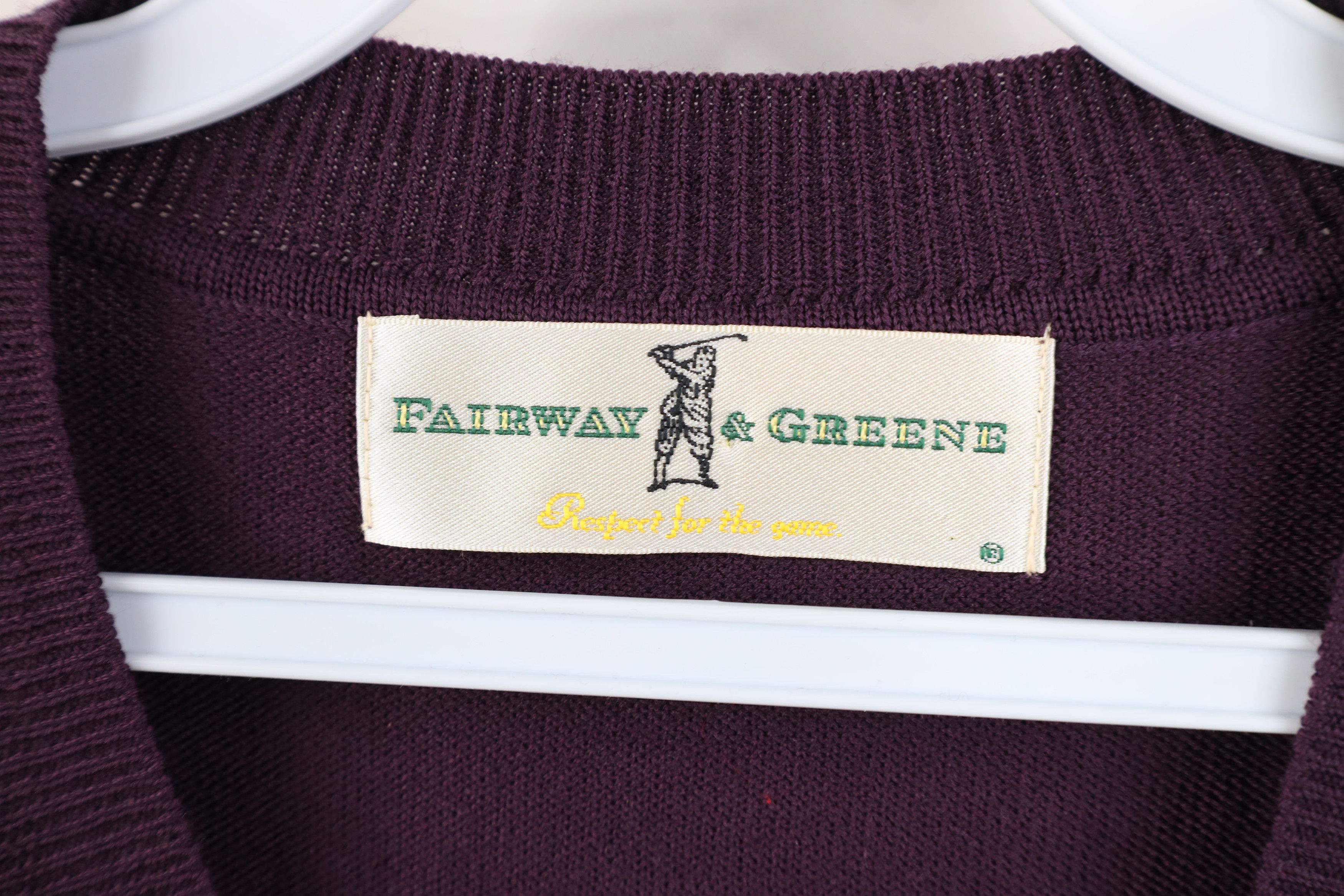 Vintage Vintage 90s Streetwear Wool Knit V-Neck Sweater Vest Purple Size US L / EU 52-54 / 3 - 4 Thumbnail