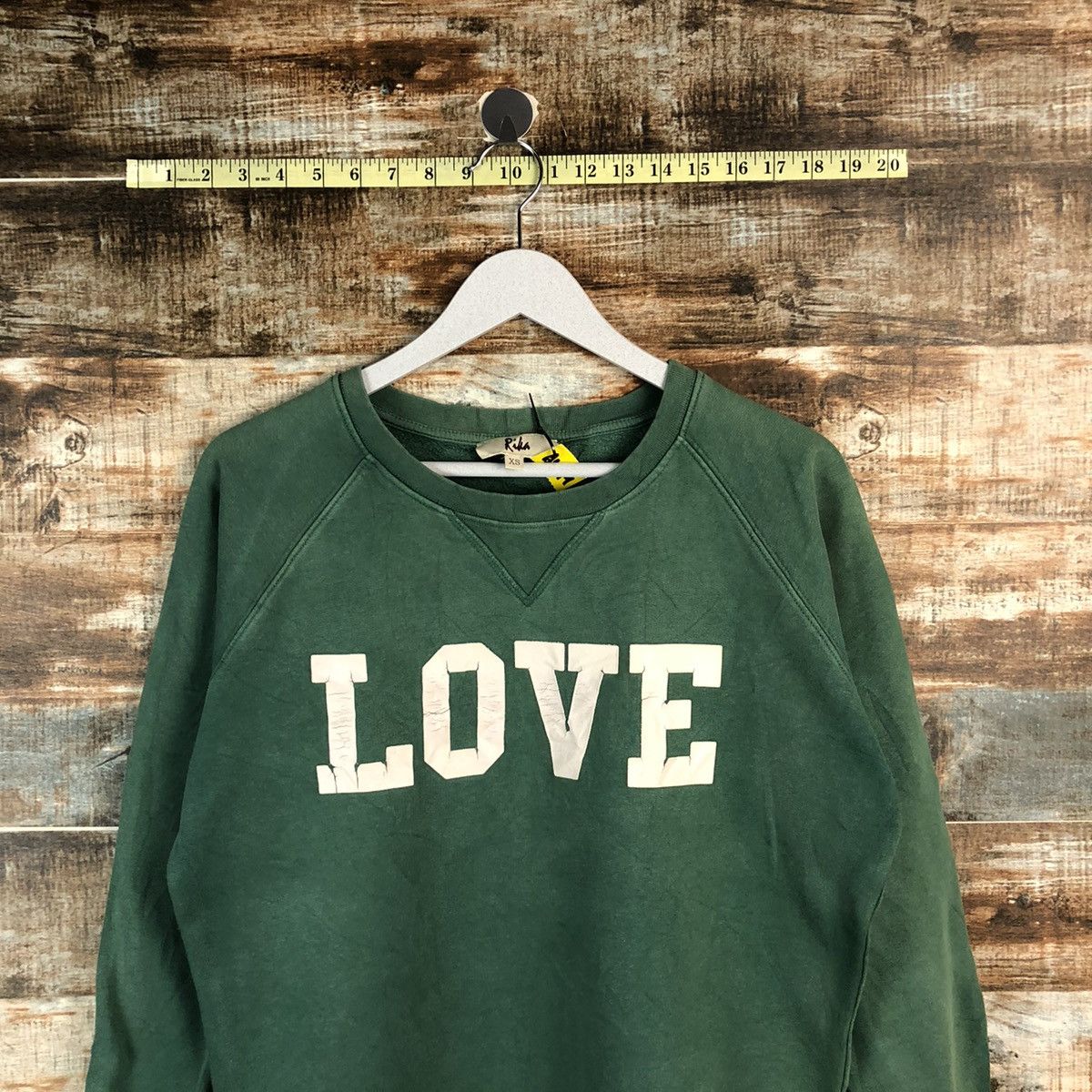 Japanese Brand × Vintage Rina Love Green Sweatshirt #A1919 Size US XS / EU 42 / 0 - 2 Thumbnail