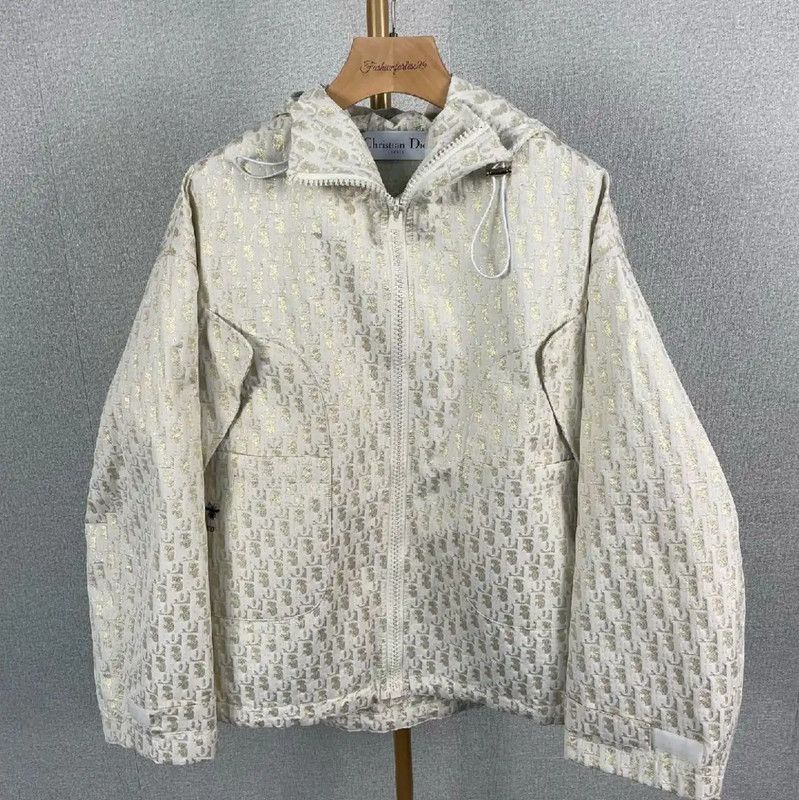 Dior Dior Spring Autumn White Polyester Women's Jacket 0089 Size XS / US 0-2 / IT 36-38 - 1 Thumbnail
