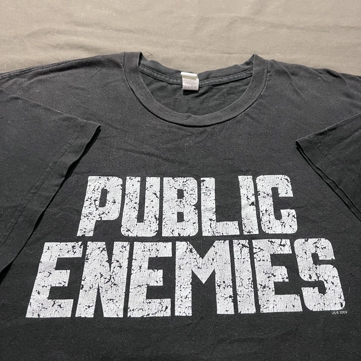 Vintage Vintage Y2K Public Enemies crime drama film Movie Tee Faded Size US XL / EU 56 / 4 - 2 Thumbnail