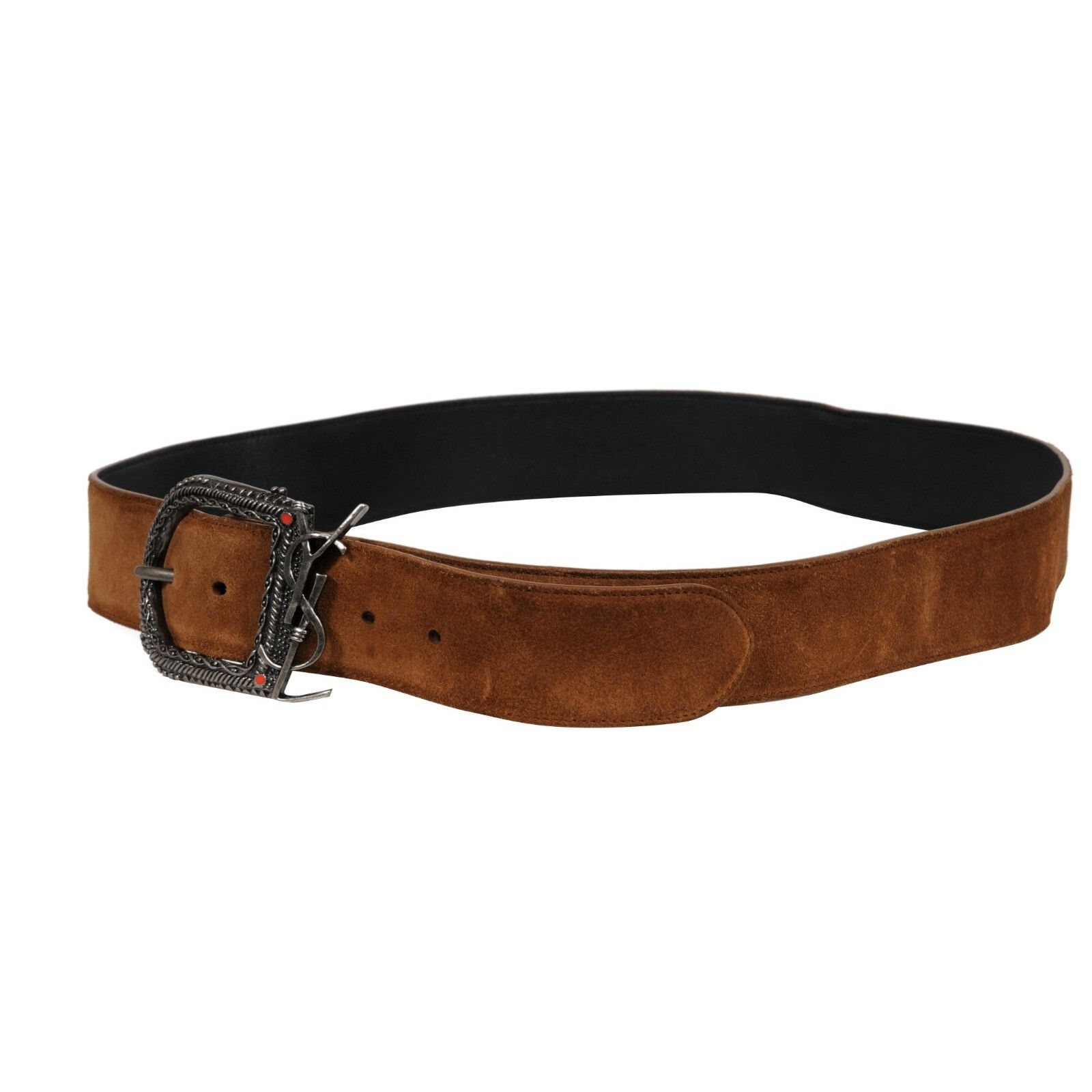 Saint Laurent Paris YSL Logo Monogram Western Belt Sz 100 Size 34 - 4 Thumbnail